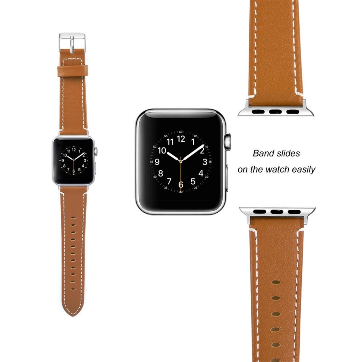 CoverKingz Smartwatch-Armband Leder Armband für Apple günstig online kaufen