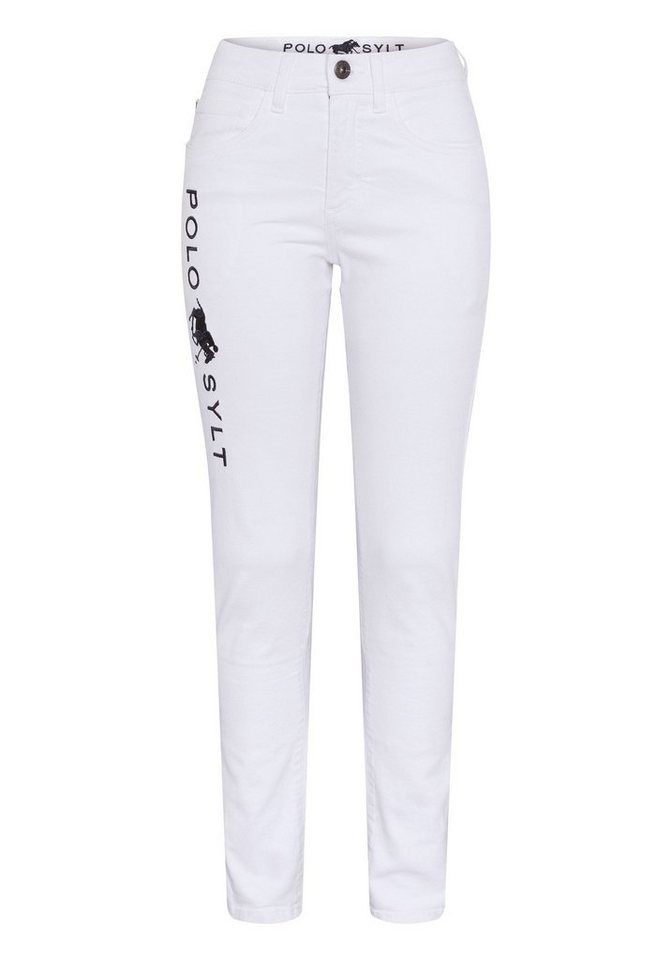 Polo Sylt Straight-Jeans mit gestickten Logo-Akzenten (1-tlg)