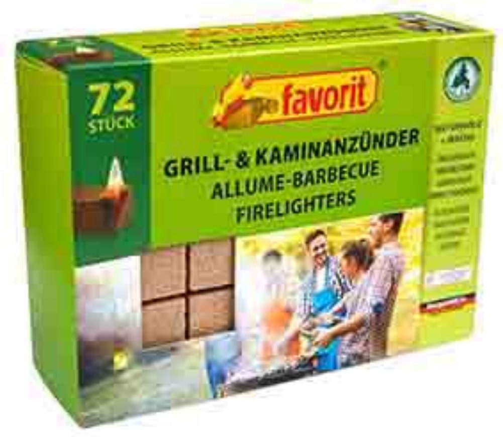 favorit Grillanzünder Favorit Grill- und Kaminanzünder 72 Stück 1828, (1-St)