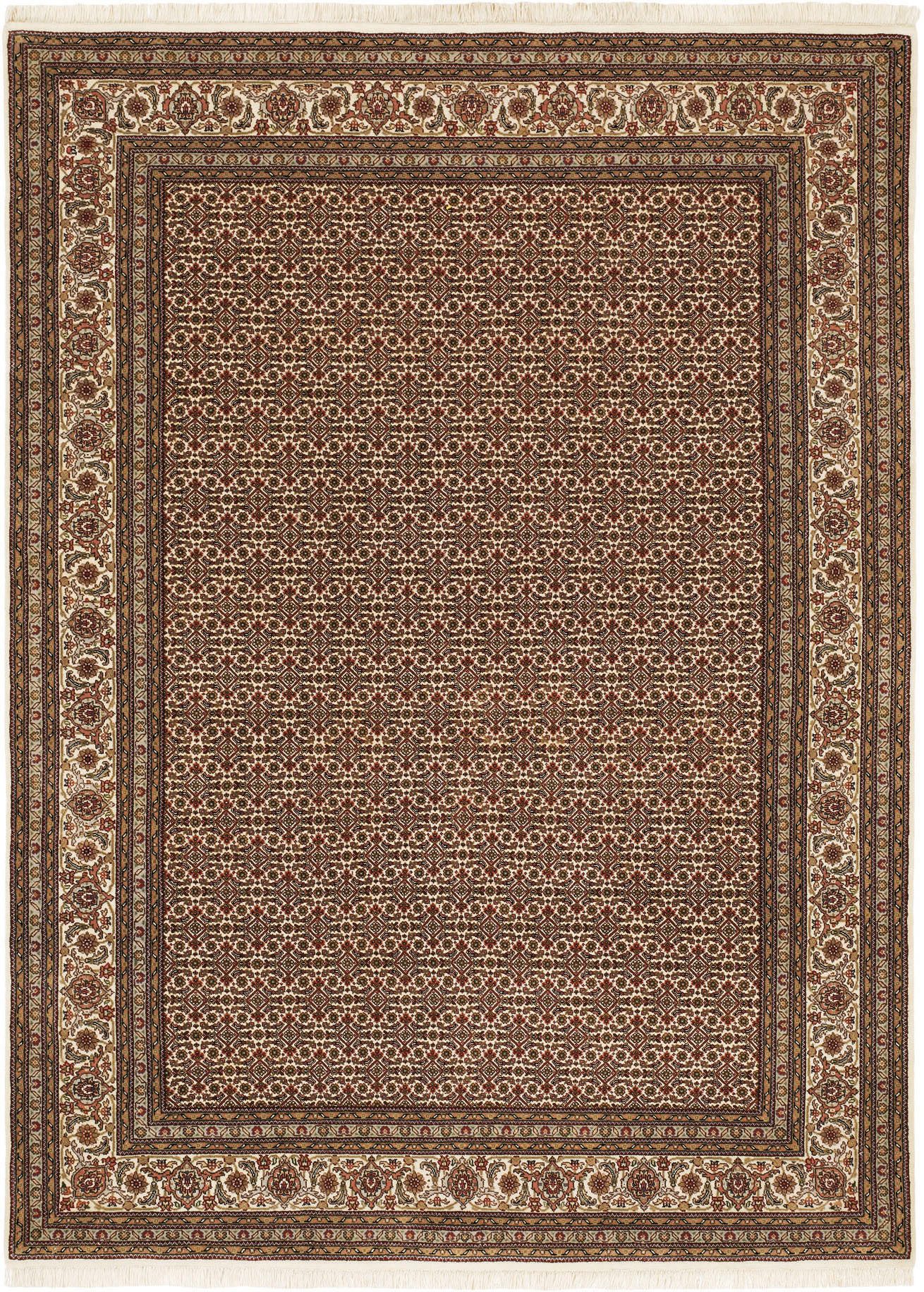 OCI DIE TEPPICHMARKE Orientteppich Cavari Herati, rechteckig, Höhe: 4 mm, handgeknüpft, mit Fransen, Wohnzimmer, Schlafzimmer