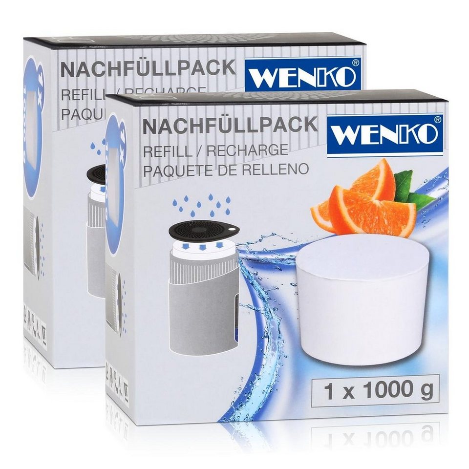 WENKO Luftentfeuchter Wenko 50271100 Design Raumentfeuchter Drop Nachfüller  Orange 1000g (2e