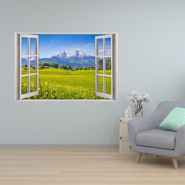 nikima Wandtattoo 151 Fenster - Alpen Berge (PVC-Folie), in 5 vers. Größen