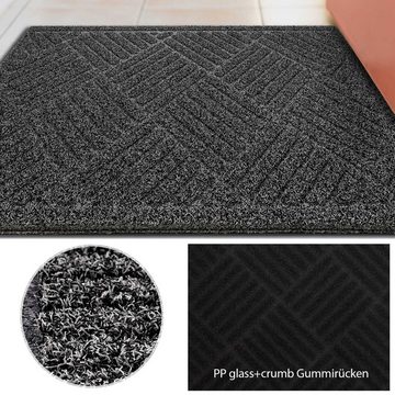 Fußmatte Türmatte Porta Anthrazit, 4 Größen, Schmutzfangmatte, Floordirekt, rechteckig, Höhe: 6 mm