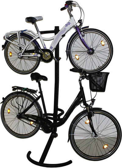 DM-Handel Fahrradständer Fahrradhalter Fahrradwandhalter Fahrrad Ständer für 2 Fahrräder (Packung, 1-St., max. Gewichtsbelastung 45,2 kg), für 2 Fahrräder, platzsparend, Ständerstärke ca. 5 cm