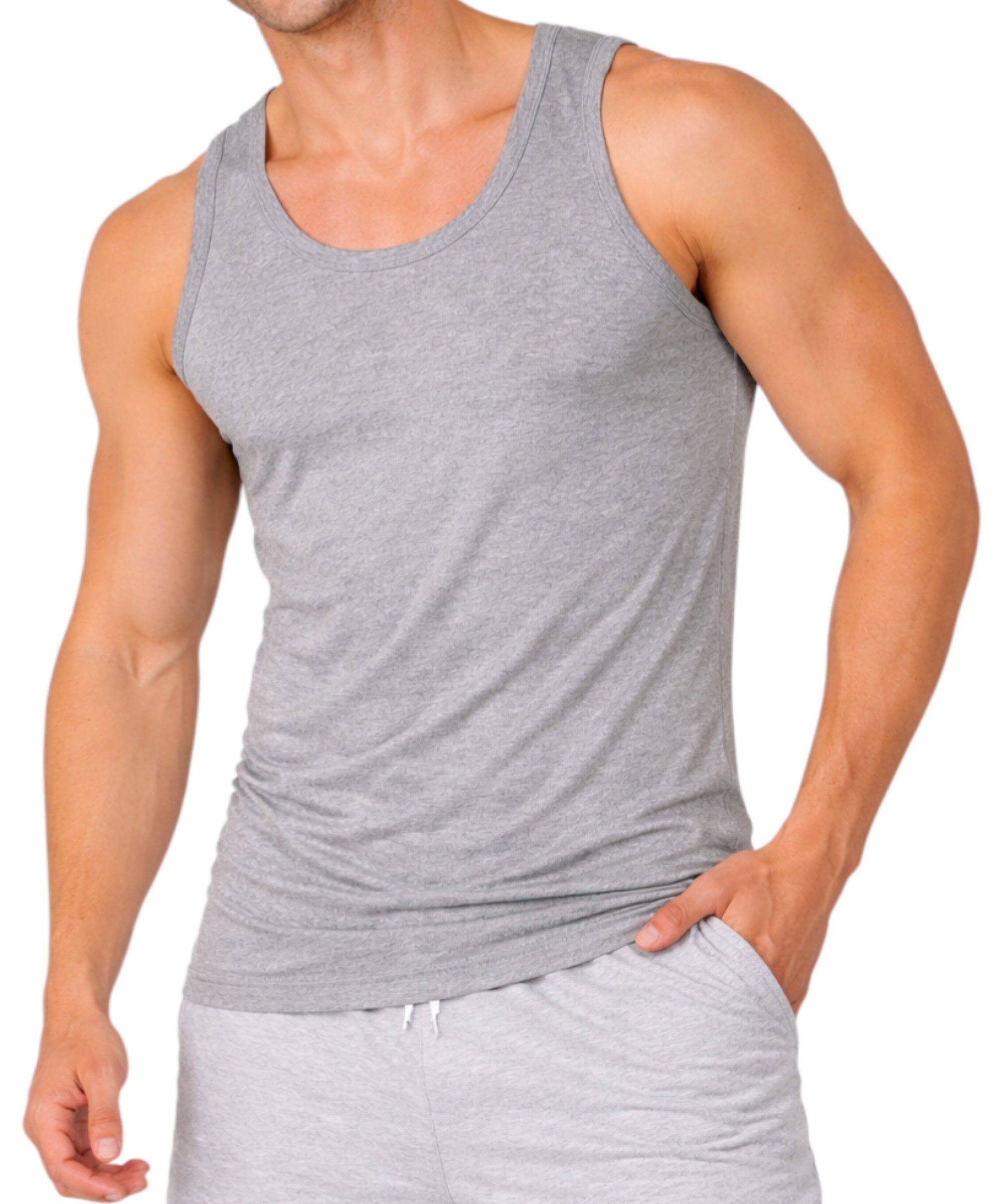 Seher Mensucat Unterhemd 6er-10er Pack Herren Unterhemden Tank Tops 100% Baumwolle S-4XL (6-St., Multipack) Atmungsaktiv und hautfreundlich