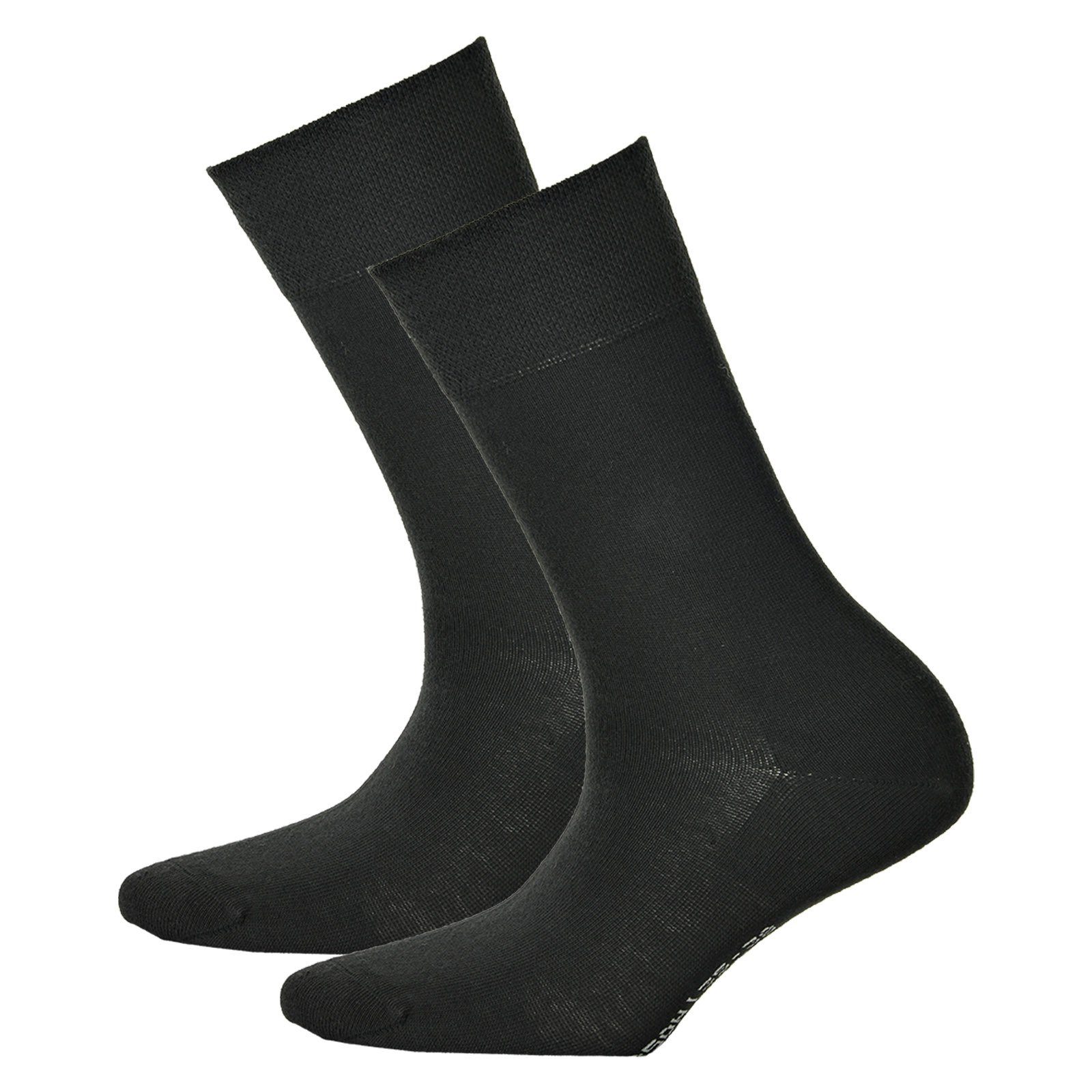 Hudson Kurzsocken Damen Socken Relax, 2 Paar - Cotton, Komfortbund Schwarz