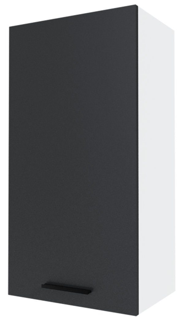 Feldmann-Wohnen Klapphängeschrank Bonn (Bonn, XL Hängeschrank) 50cm 1-türig Front- und Korpusfarbe wählbar schwarz matt