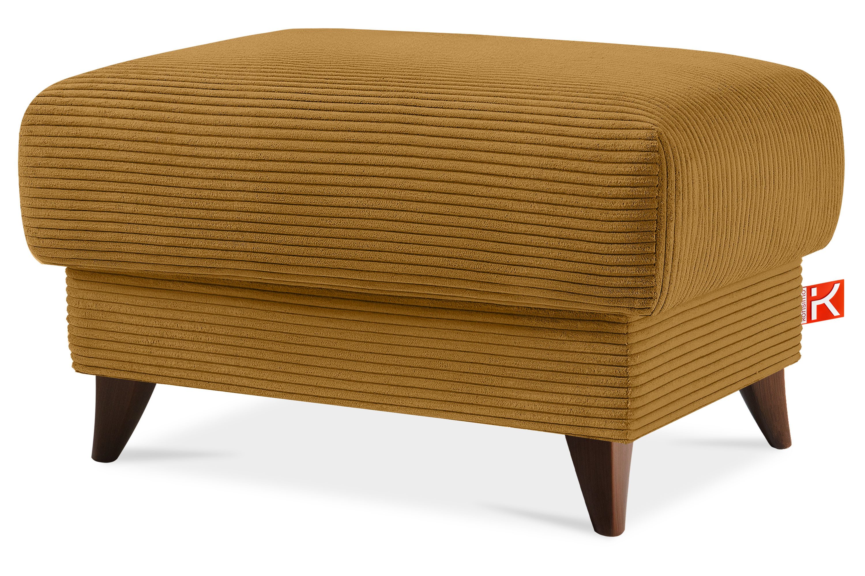 KONSIMO® Sitzhocker mit Stauraum GUSTAVO hergestellt in der EU, handgefertigt, braun Füße 13 cm, Elegant