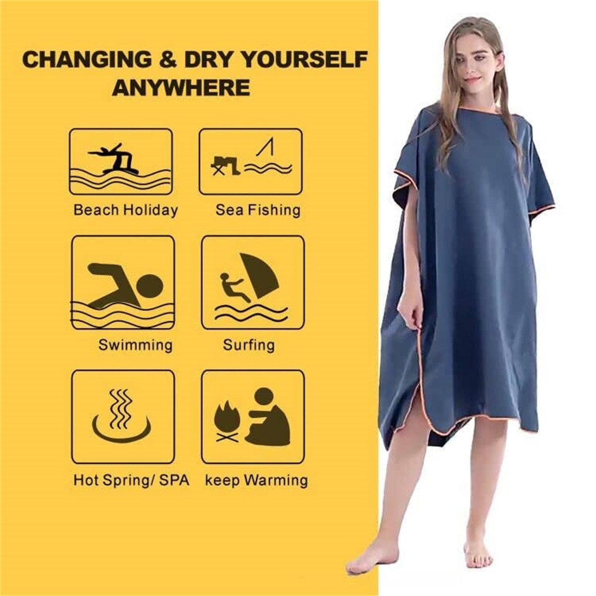 ZEUOPQ Handtücher Strandtuch Surf Cape Wasserabsorbierend, günstig online kaufen