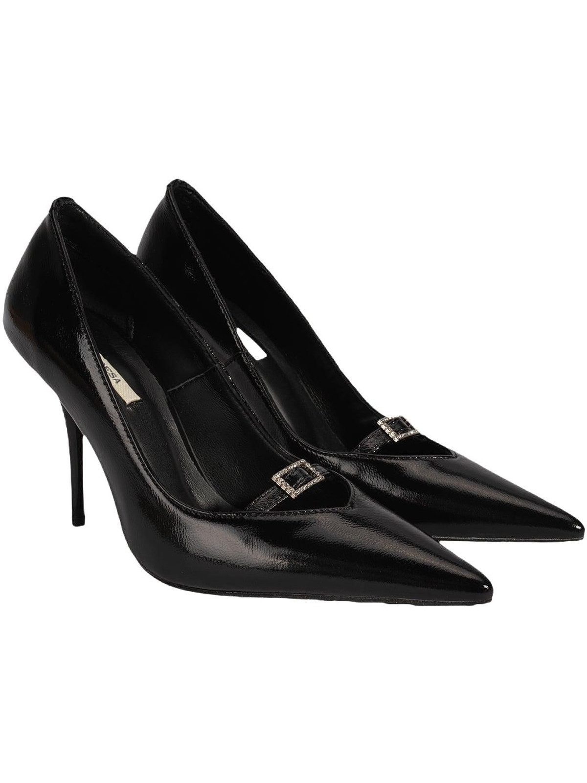 Desa Damen-Slipper – Obermaterial aus Lackleder, Stilettoabsatz (9,5 cm), Pumps