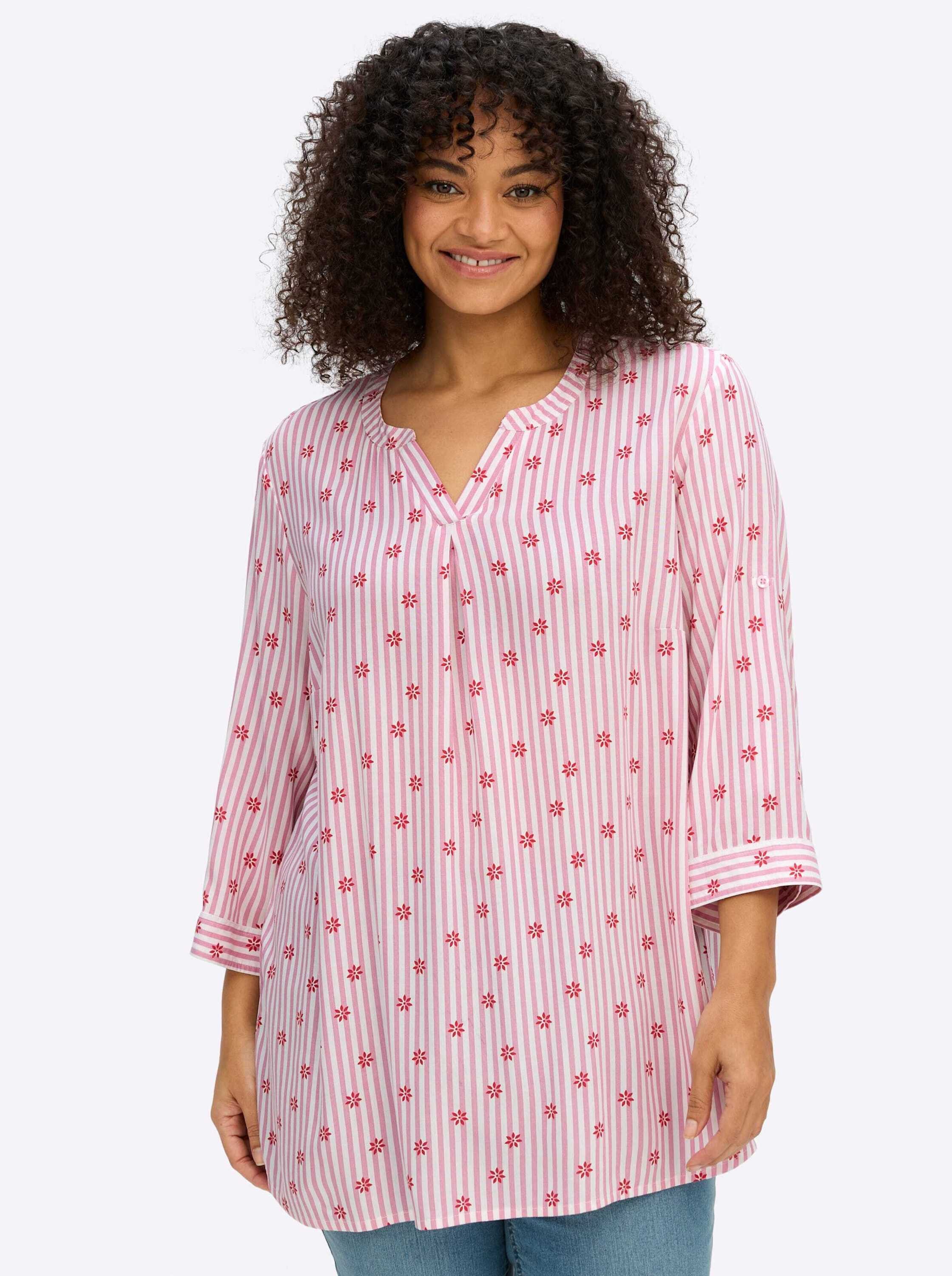 Sheego Klassische Bluse 3/4-Arm-Bluse 3/4-Arm