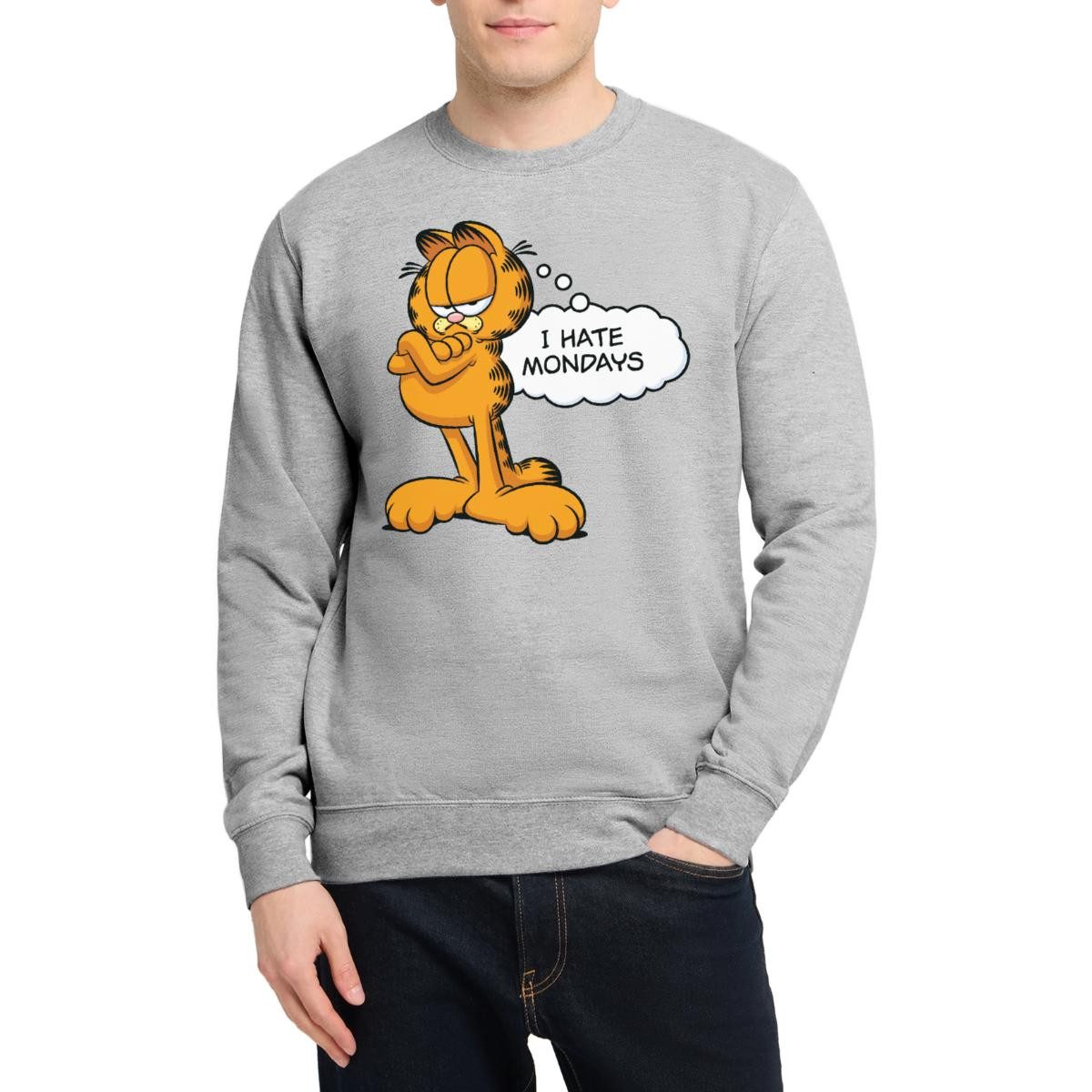 Spreadshirt Sweatshirt Garfield Ich Hasse Montage Mondays Montag Unisex Pullover (1-tlg)
