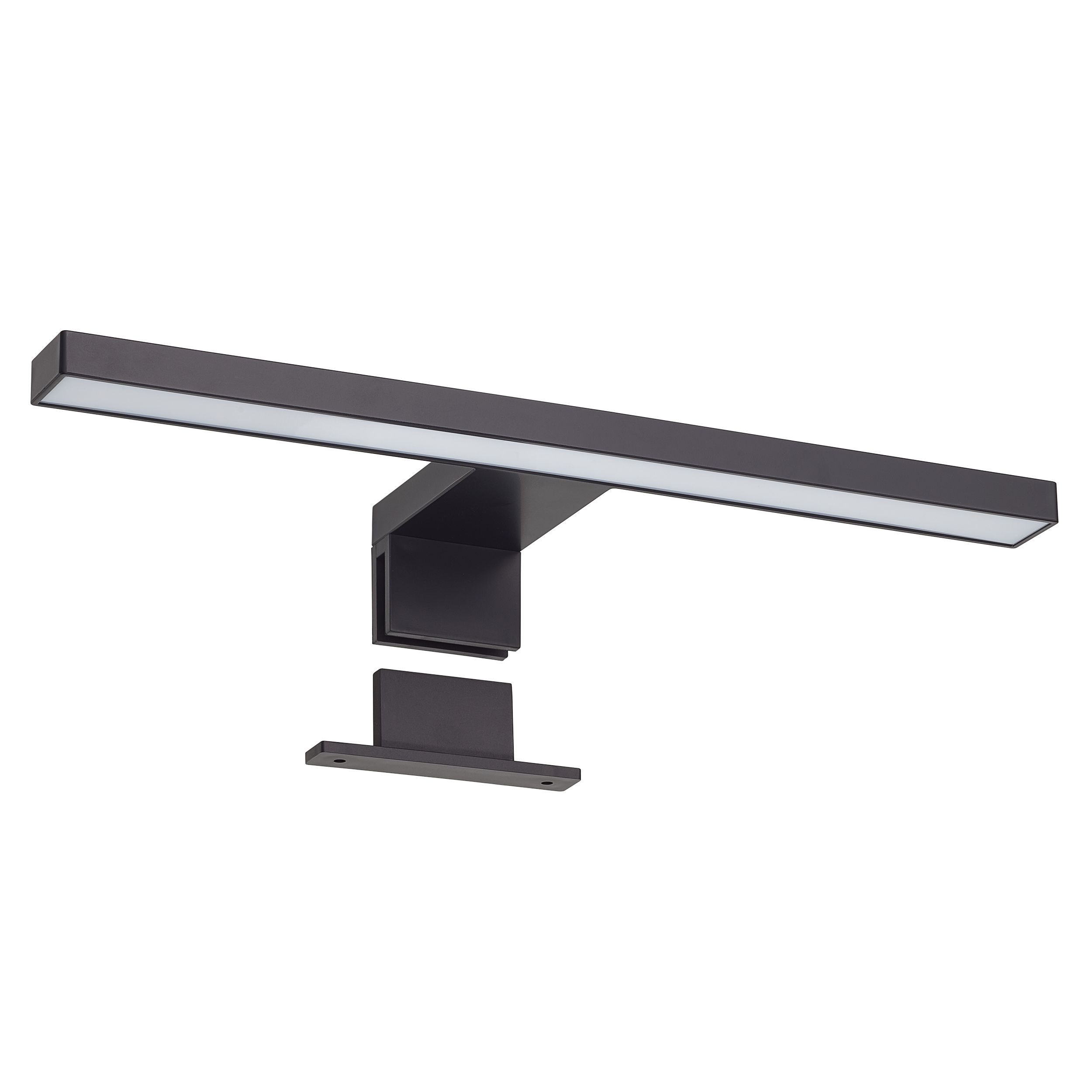 Oktaplex lighting LED Spiegelleuchte Oktaplex JAVA Spiegelleuchte Schwarz, Klemm- und Aufbauleuchte LED, LED fest verbaut, warmweiß, 2 in 1 Spiegellampe LED Spiegelleuchte 5W 320lm