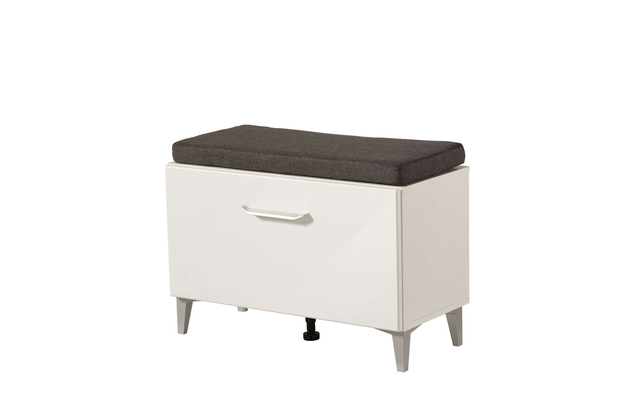 INOSIGN Schuhbank Como, Schuhschrank, Schuhregal, Schuhtruhe, Breite 75 cm, mit Sitzkissen und eine Klapptür, in Opaque Weiß