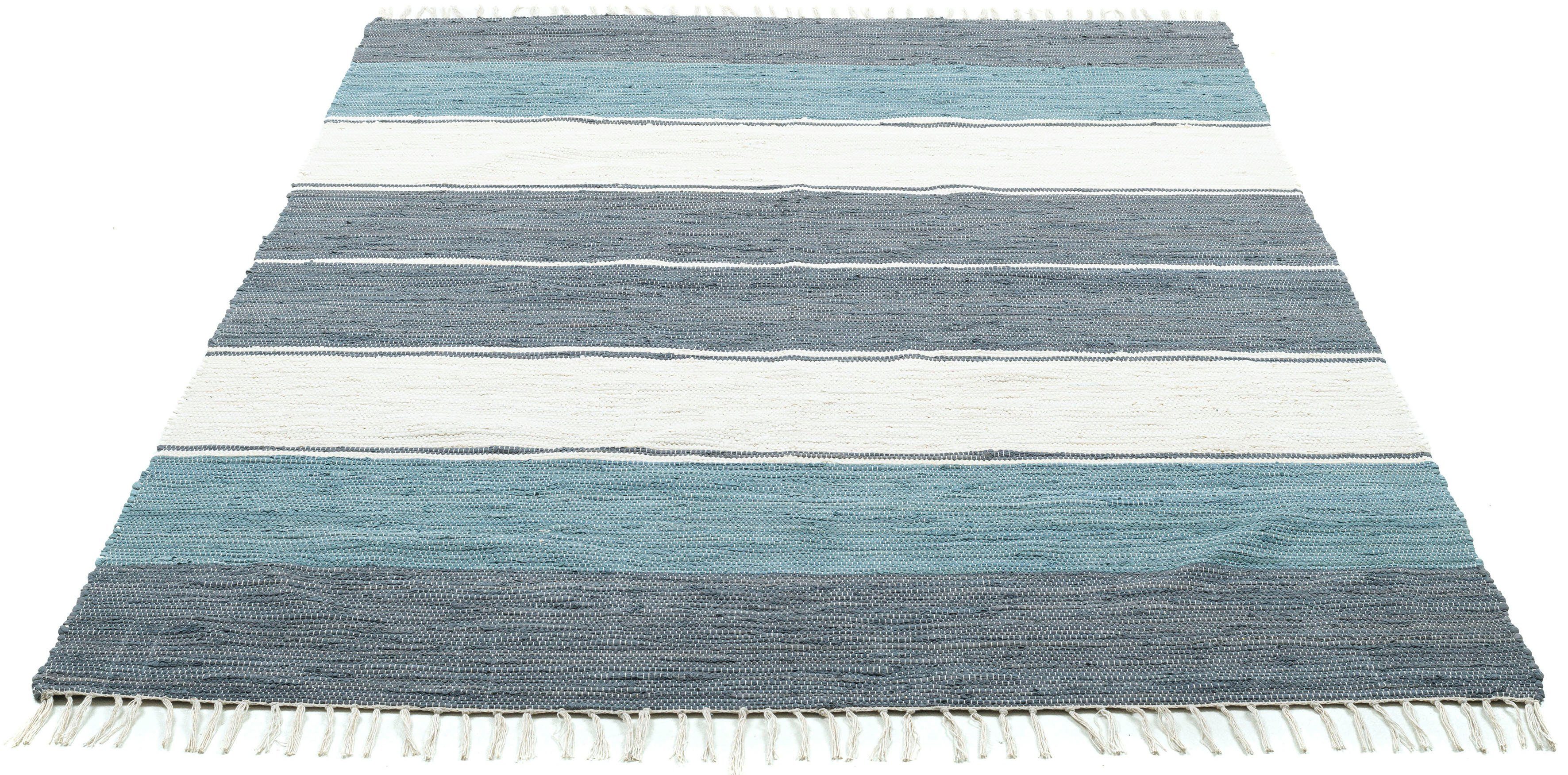 THEKO Teppich Stripe Cotton, rechteckig, Höhe: günstig online kaufen