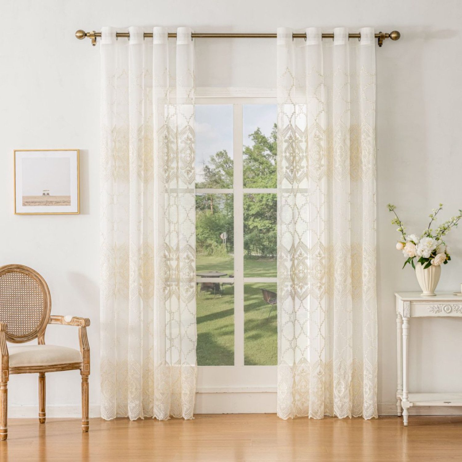 BYSURE Gardine, Ösen (2 St), bestickter günstig online kaufen