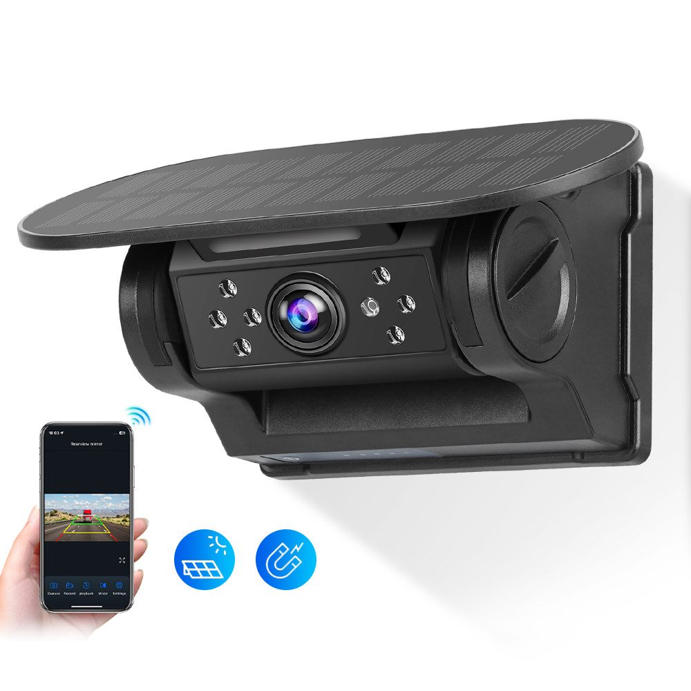 WiFi Solarband Kamera 720P Nachtsicht Magnetisch IP67 Wasserdicht Rückfahrkamera