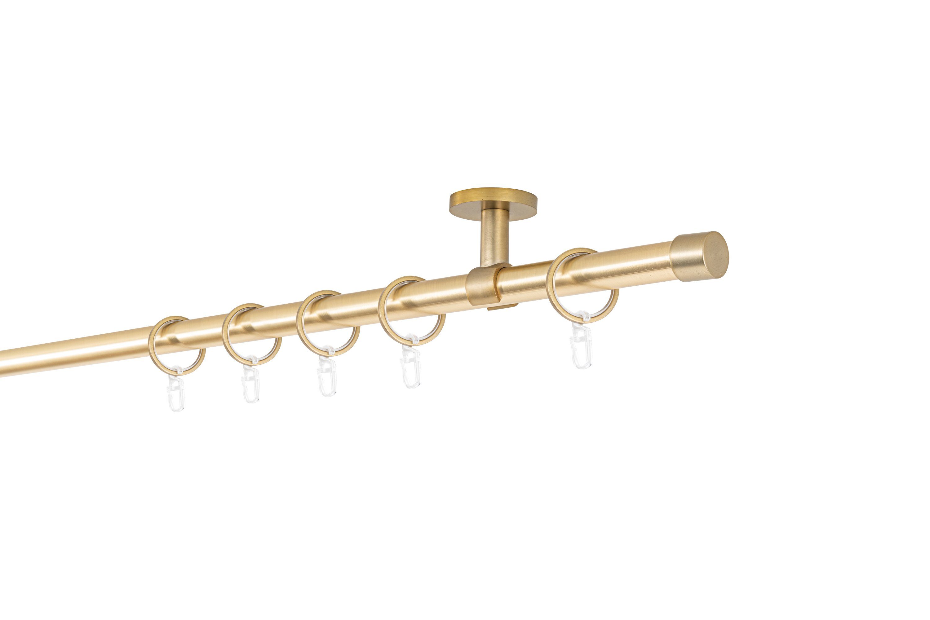 ondeco Gardinenstange Rundrohr Deckenabstand 4cm Kappe, Ø 20 mm, 1-läufig-l günstig online kaufen