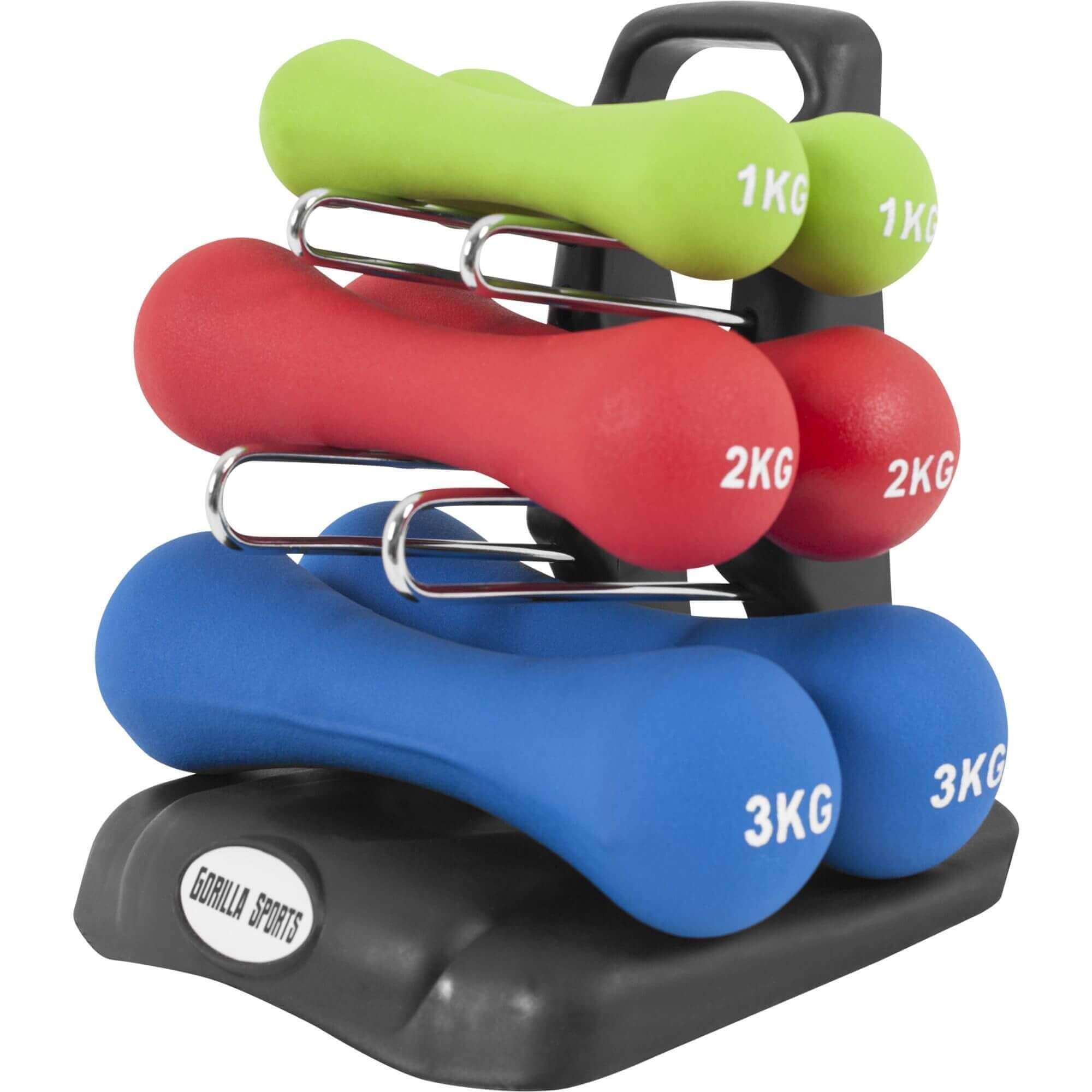 Yogamatte Gymnastikhantelset Neopren 12 kg
