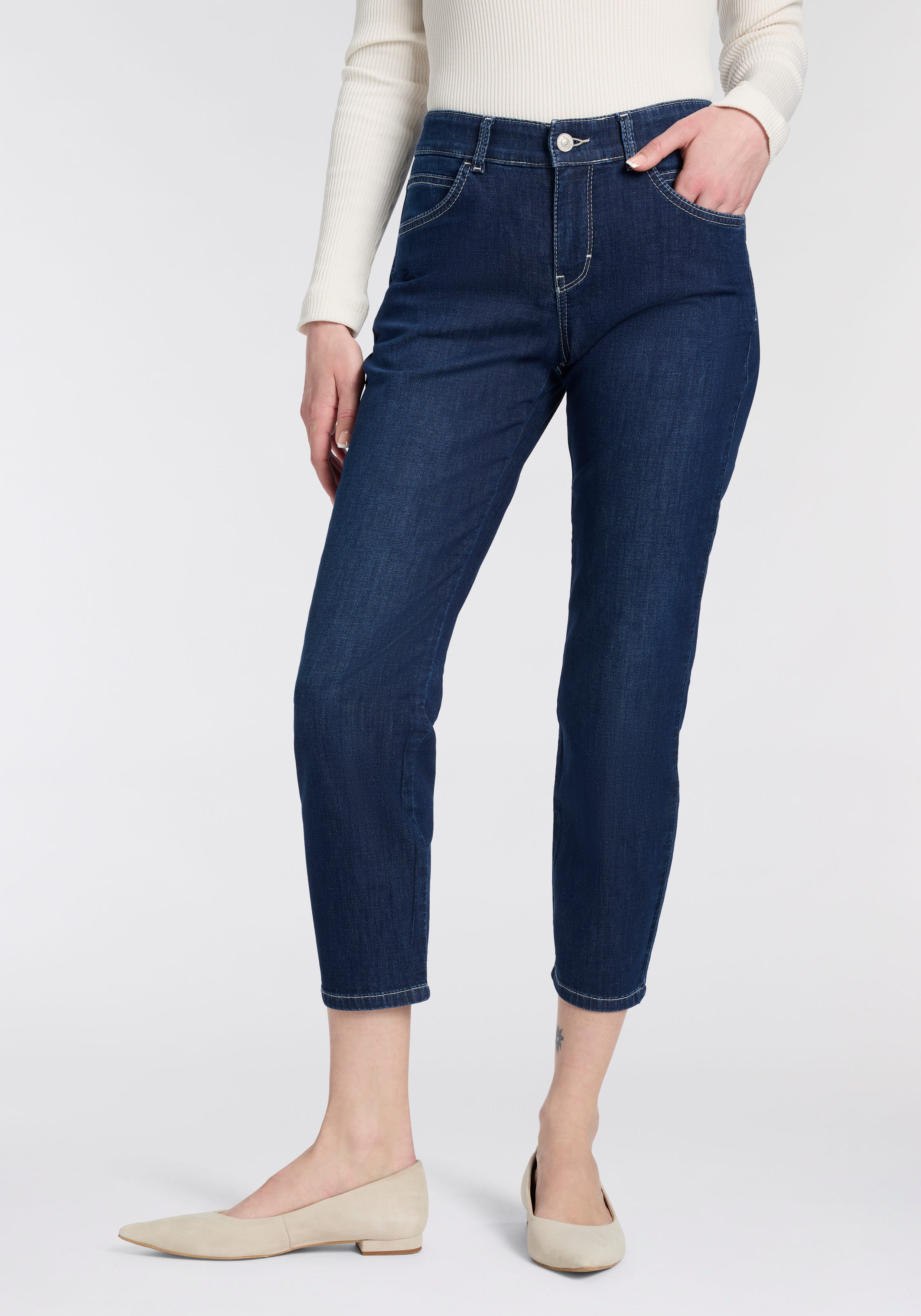 MAC Ankle-Jeans Slim 7/8 Kontrastfarbene Nähte