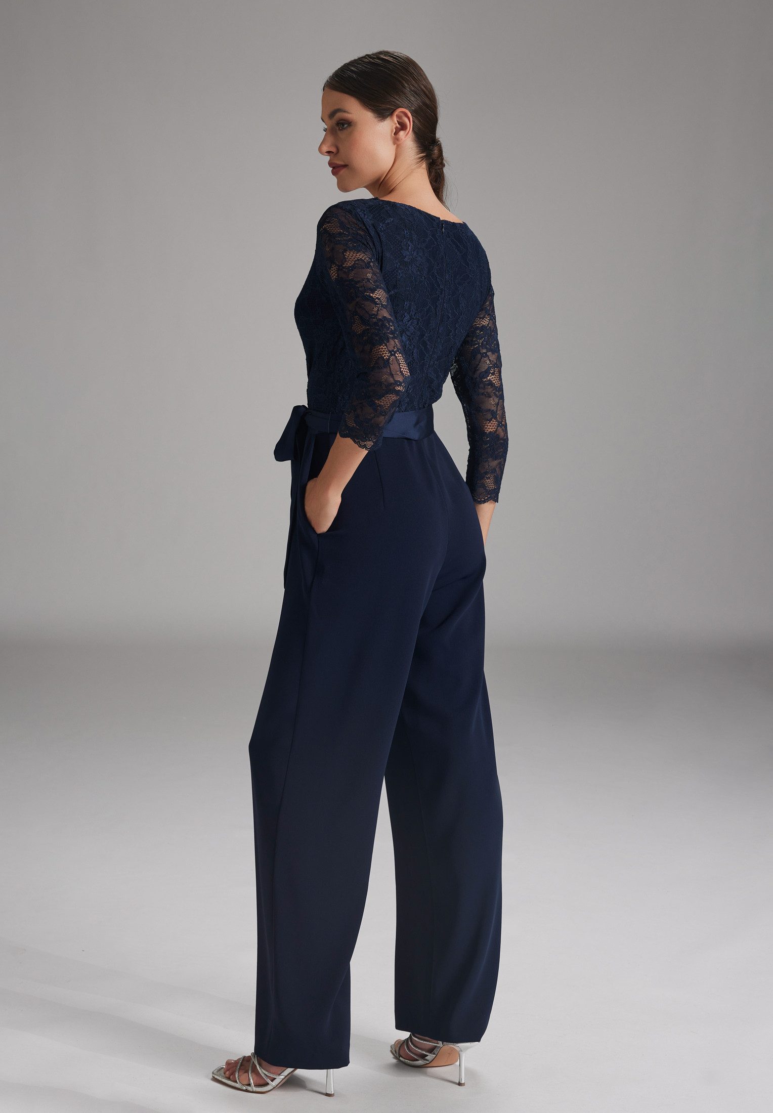 SWING Jumpsuit Jumpsuit mit 3/4 Arm aus feiner Spitze Oberteil in figurbeto günstig online kaufen