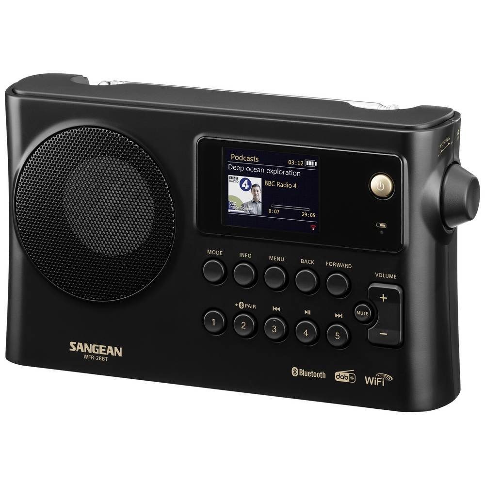 Radio WFR-228BT (Akku-Ladefunktion, Sangean Internet-Tischradio Spotify)
