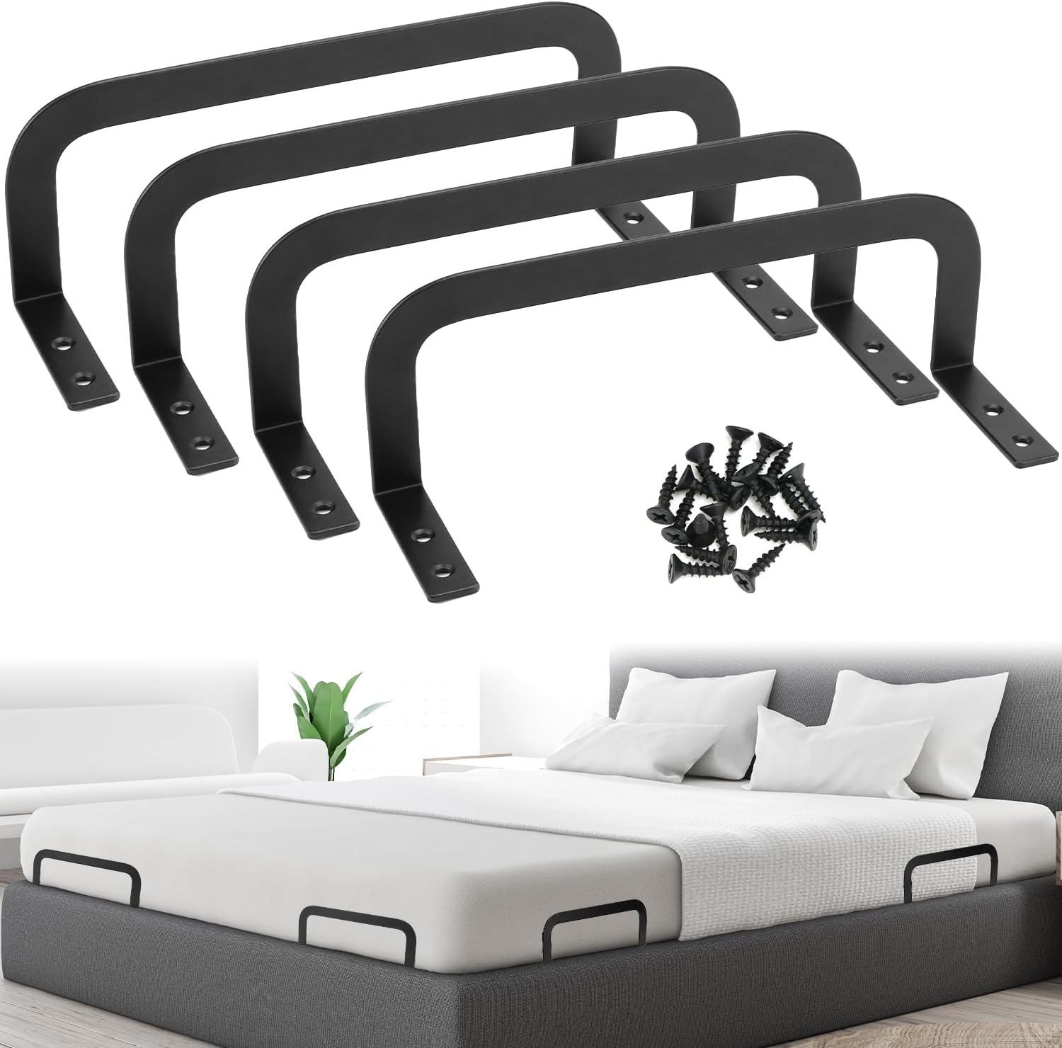 Matratzenkeil 4 Stück Matratzenhalter rutschfest Matratzenstopper für Bett FELIXLEO