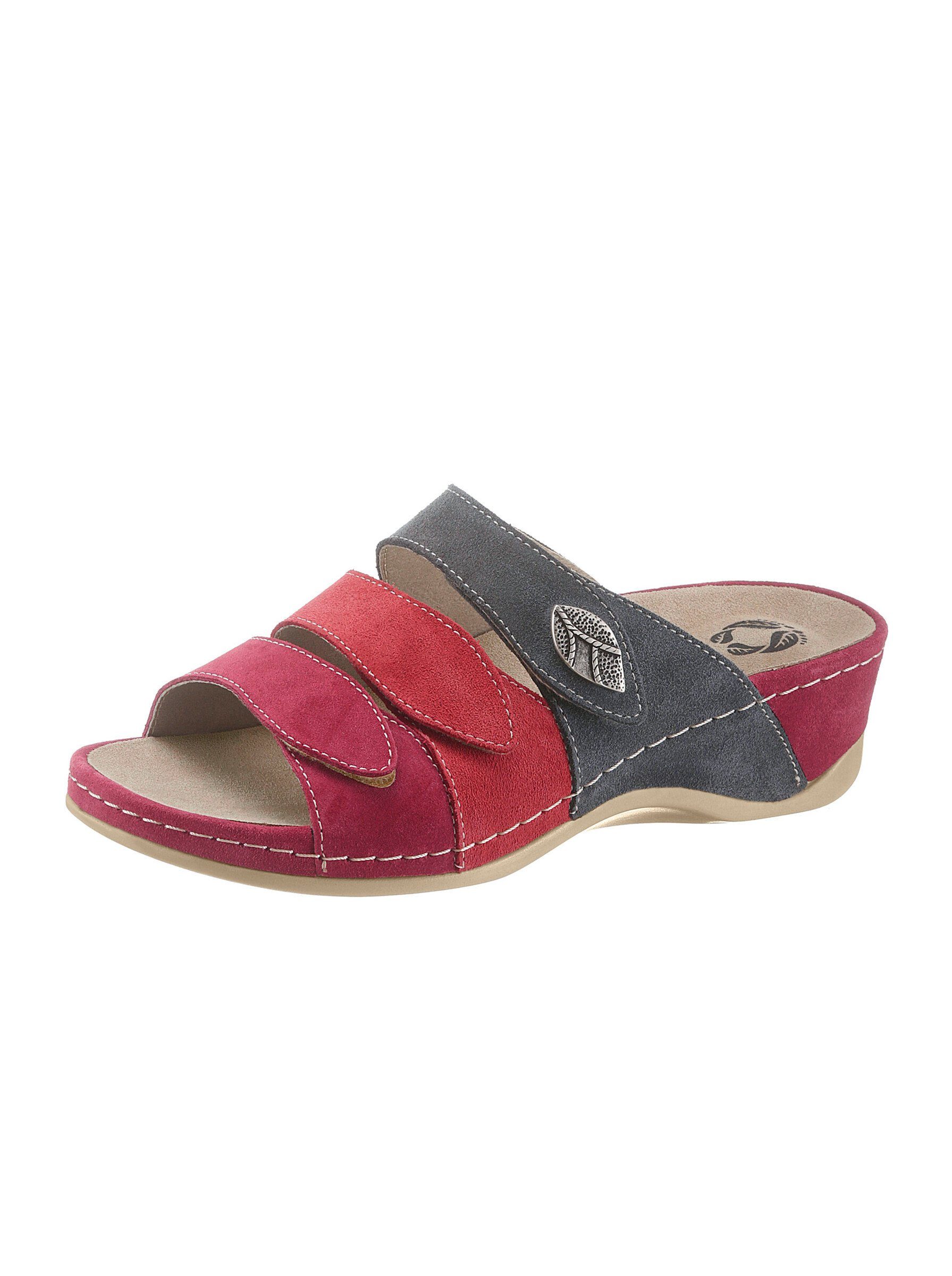 MUBB Pantolette rot-grau