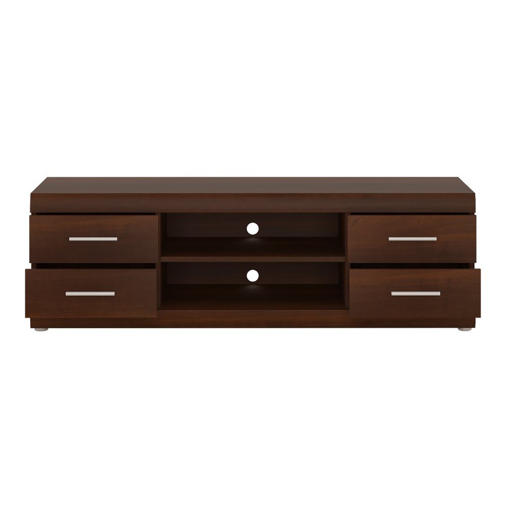 Lomadox Lowboard IMPERIA-129, Fernsehschrank TV Schrank 140 cm Nussbaum Wohnzimmer braun retro