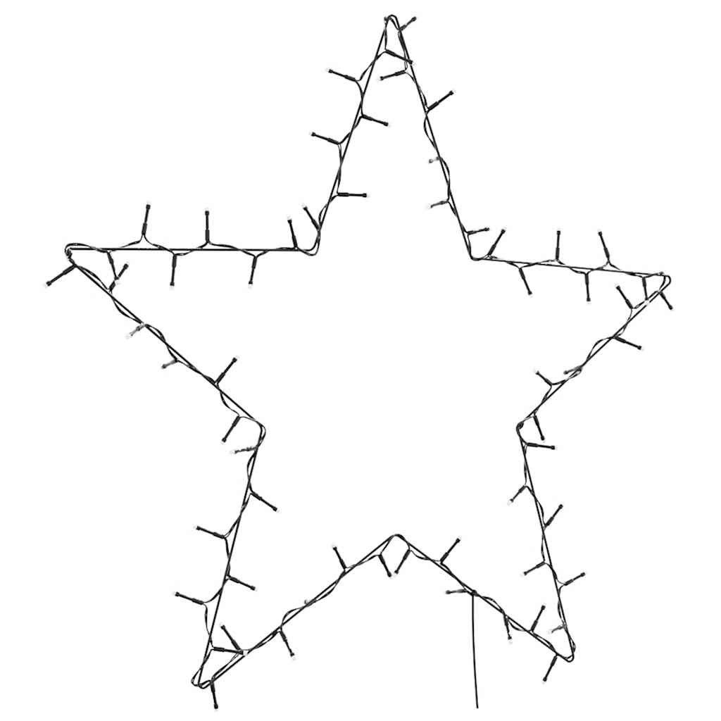 Lichterkette 60 x 59 cm Weihnachtsbeleuchtung Stern-Silhouette 80 LEDs Warmweiß