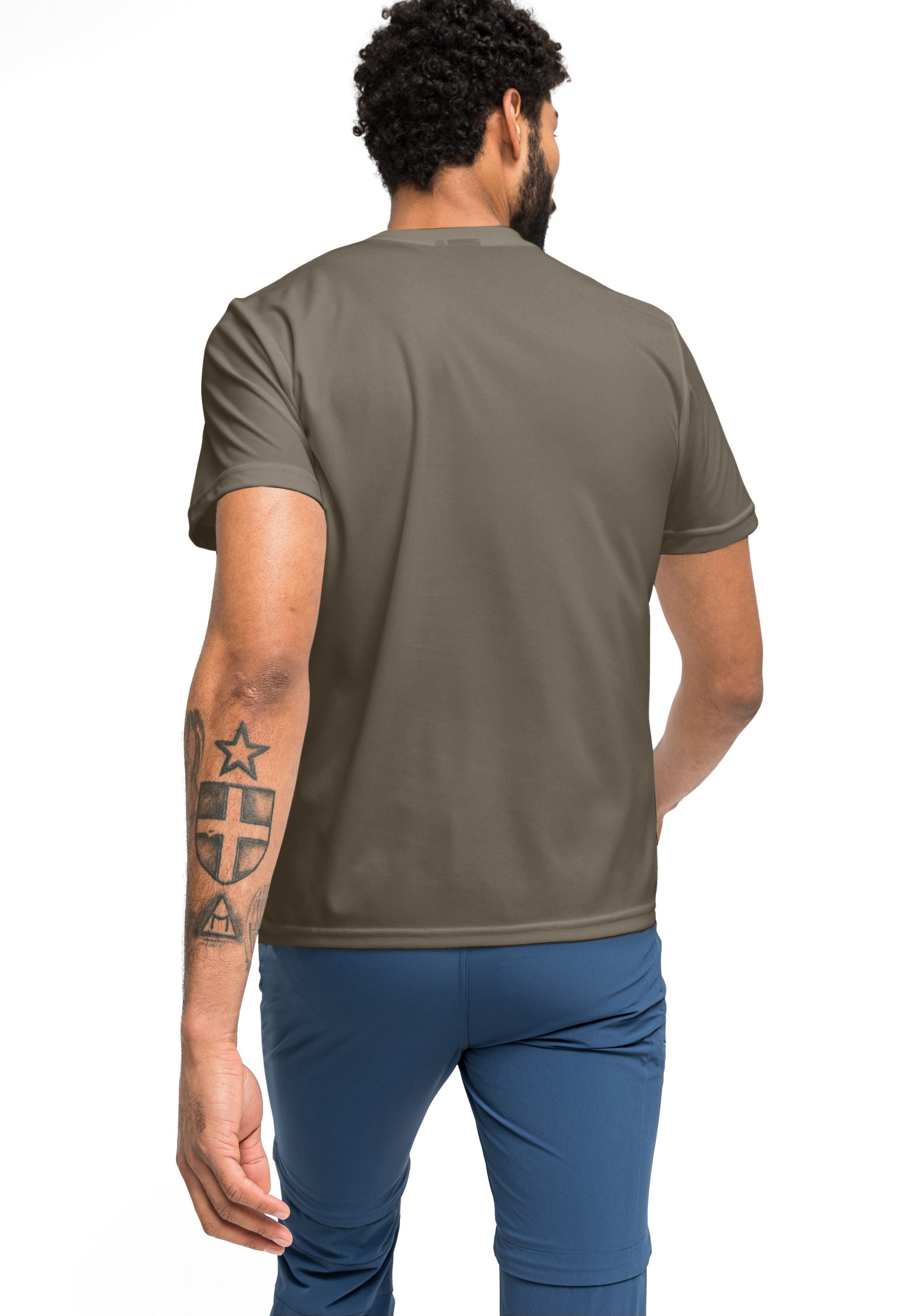 Maier Sports T-Shirt Walter Herren Kurzarmshirt, leichtes Sommer Funktionsshirt, Rundhals, Reg Fit