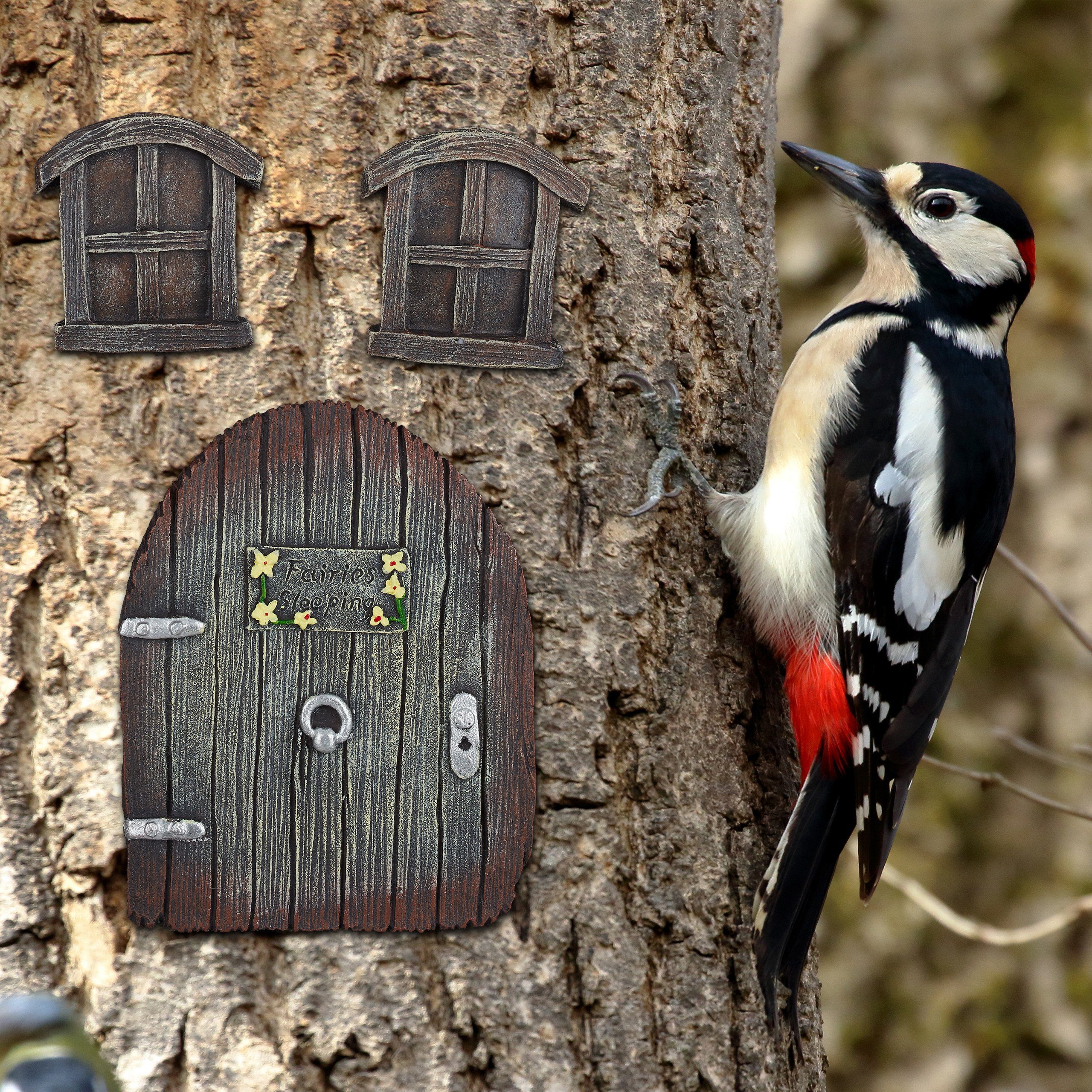 relaxdays Baumbehang Feentür Baum