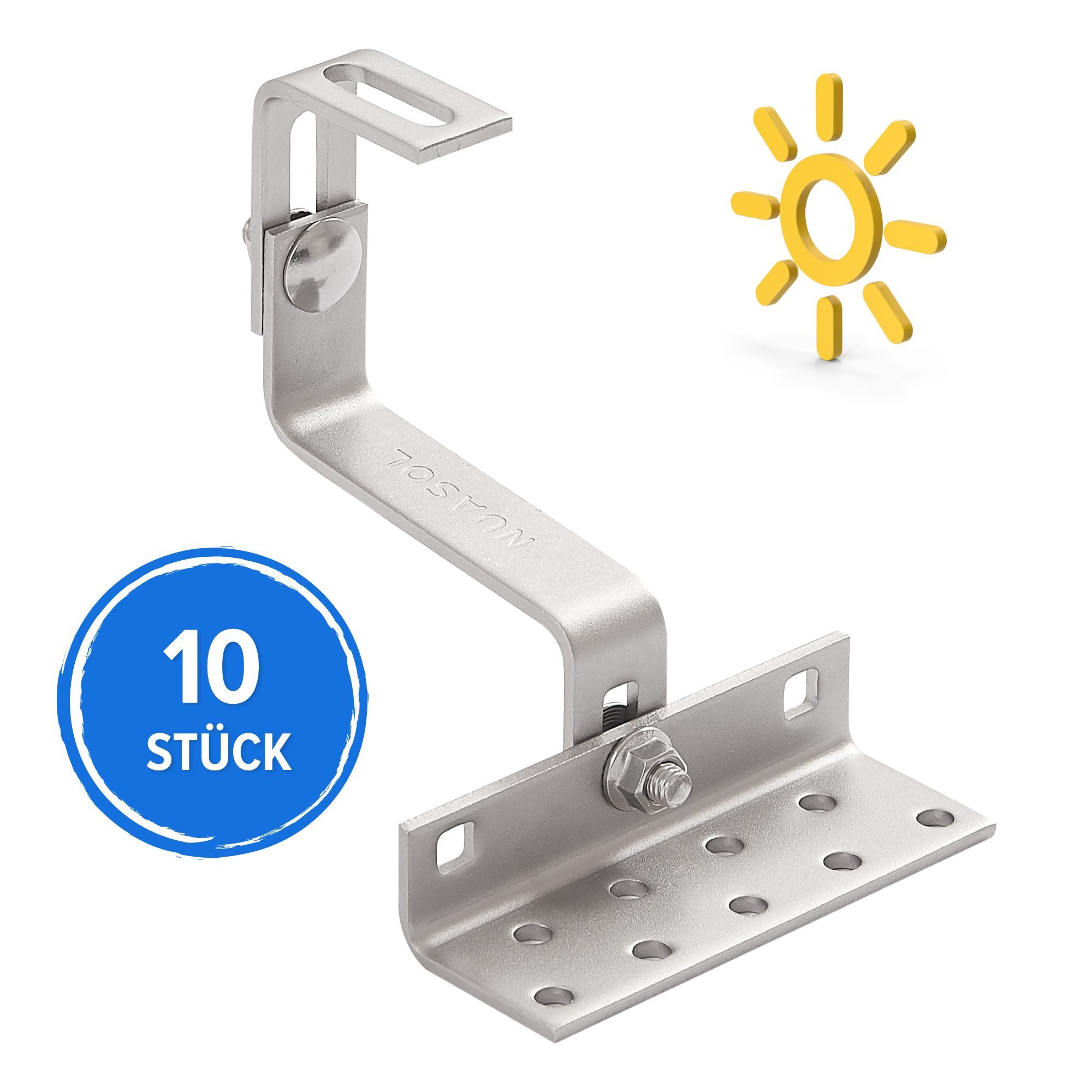 Solarmodul-Halterung 10x/50x/100x A2 Dachhaken für Photovoltaik Solarmodule Balkonkraftwerk