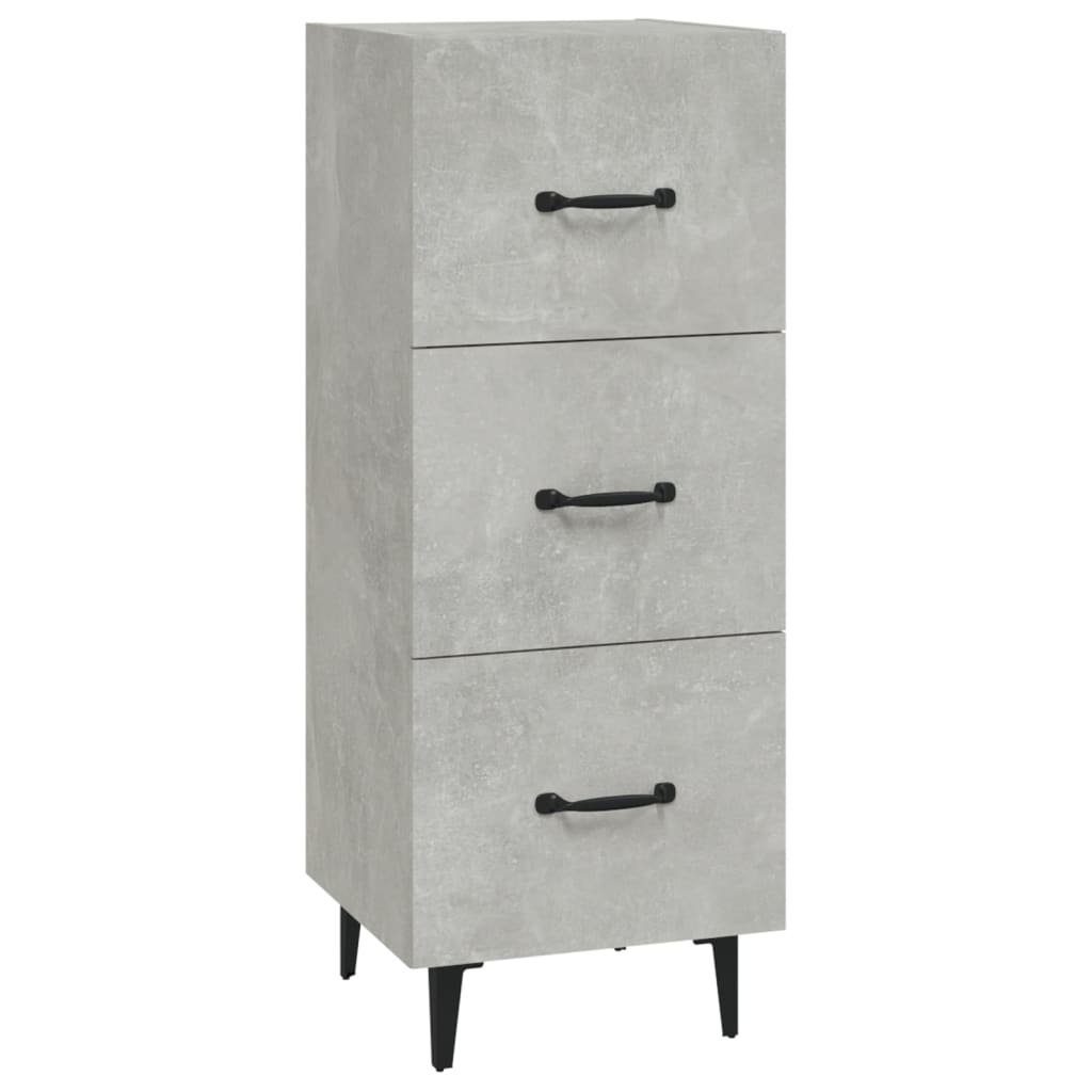 furnicato Sideboard Elegantes Betongrau 34,5 x 34 x 90 cm (1 St)