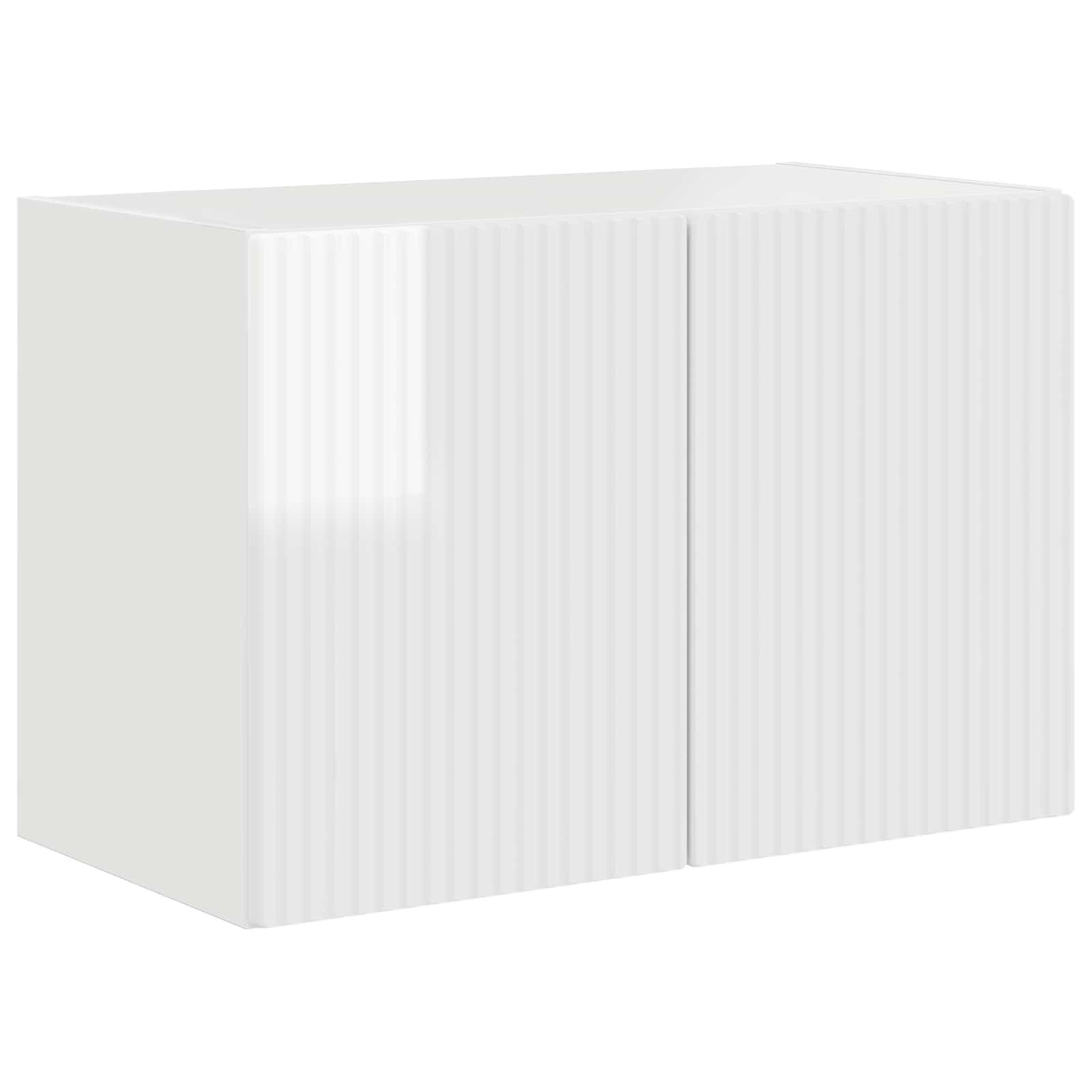 TV-Wand TV-Wandschrank Hochglanz Weiß 59,5 x 31 x 40 cm Holzwerkstoff