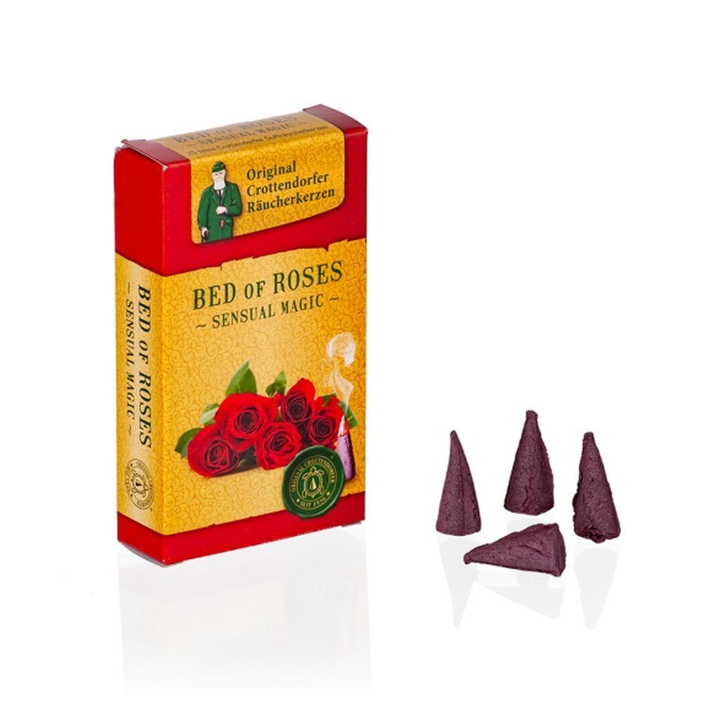 Crottendorfer Duftkerze 1 Päckchen Räucherkerzen- Sensual Magic - Bed of Roses - 20er Packung