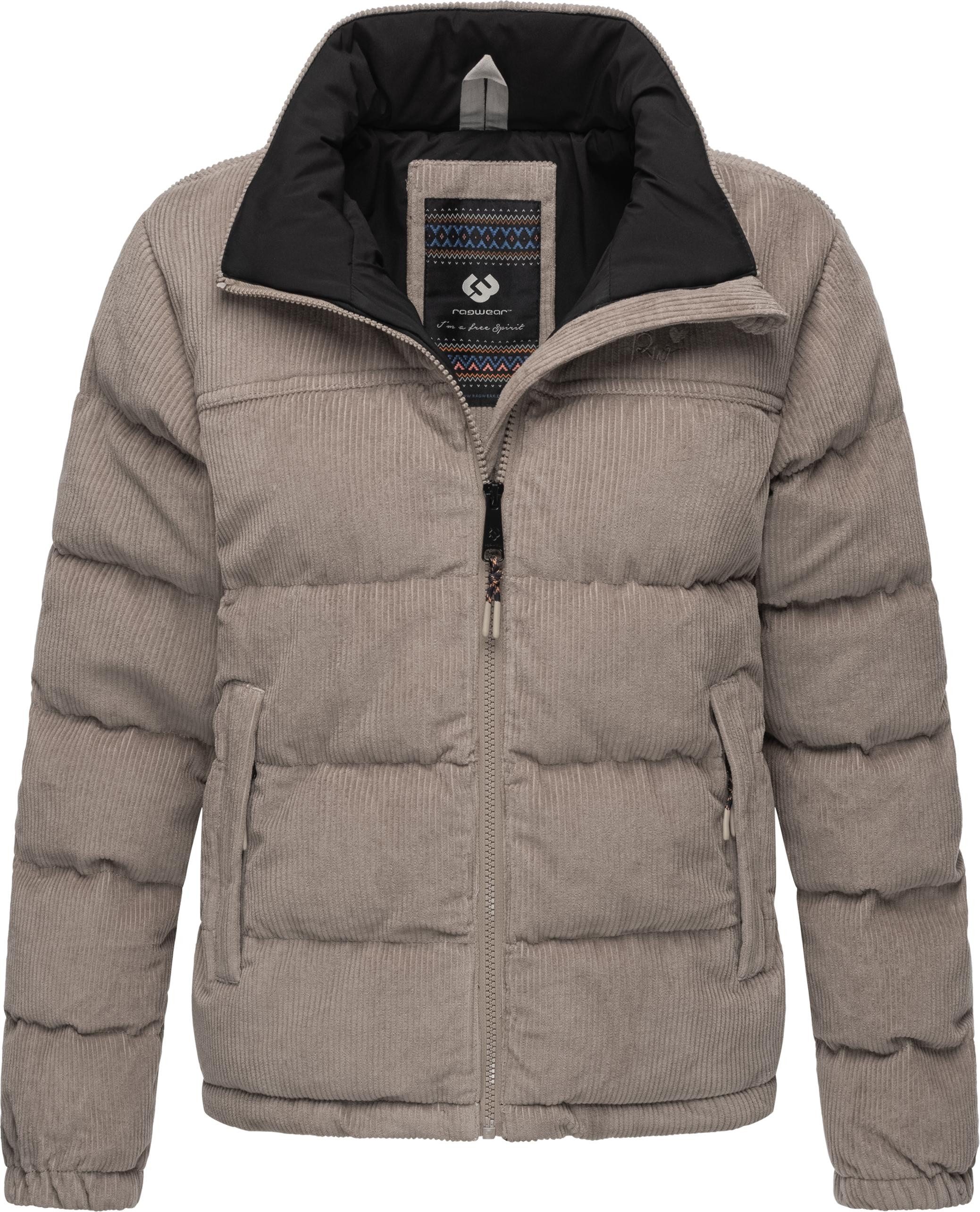 Ragwear Cordjacke Uxia Modische Damen Jacke in Cord mit wärmenden Innenfutter