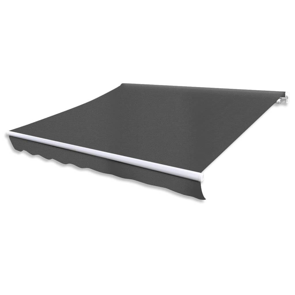 vidaXL Markise 400 cm Gelenkarmmarkise Motorisiert 400 cm Anthrazit Balkon Terrasse