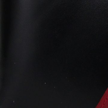 Toscanto Schultertasche Toscanto Damen Umhängetasche (Umhängetasche), Damen Umhängetasche, Schultertasche Leder, schwarz, rot, Größe ca 17cm