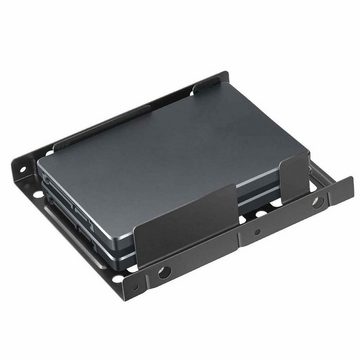 Salcar Einbaurahmen Salcar Einbaurahmen für 2, 5" HDD/SSD, 2, 5" auf 3, 5" Interner Dual Festplattenrahmen, unterstützt 1 oder 2 SSD/S, Zubehör für 2, 5" HDD/SSD, inkl. Montagezubehör und SATA 3 Kabel