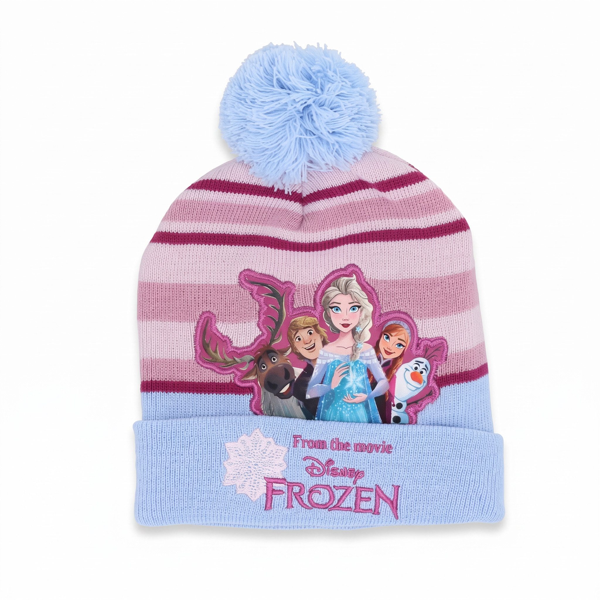 Disney Bommelmütze Disney Die Eiskönigin Elsa Anna Kinder Herbst Wintermütze Gr. 54