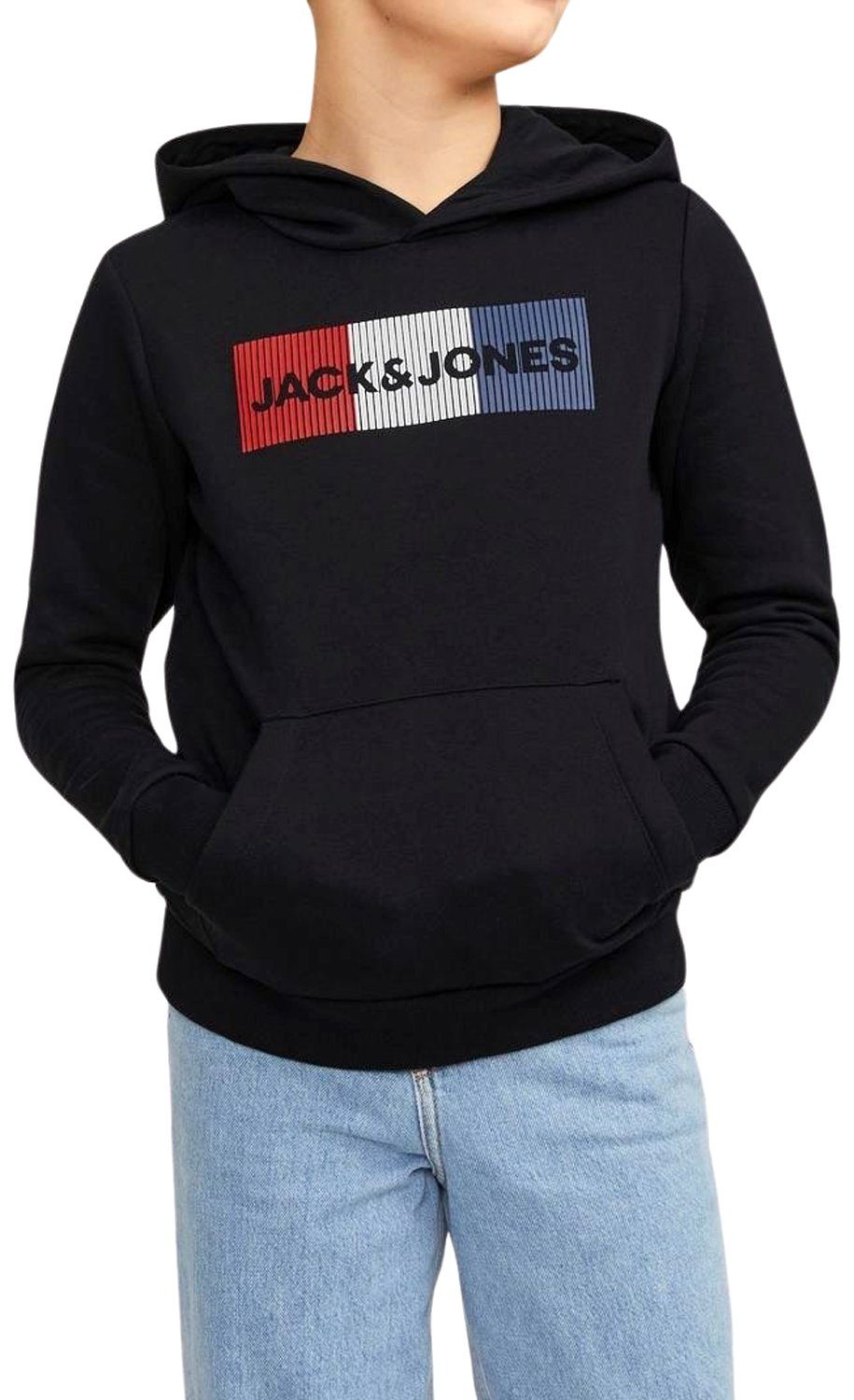 Jack & Jones Junior 21 Pullover Mix Printaufdruck Doppelpack Kapuzenpullover Set, mit (Spar Doppelpack)