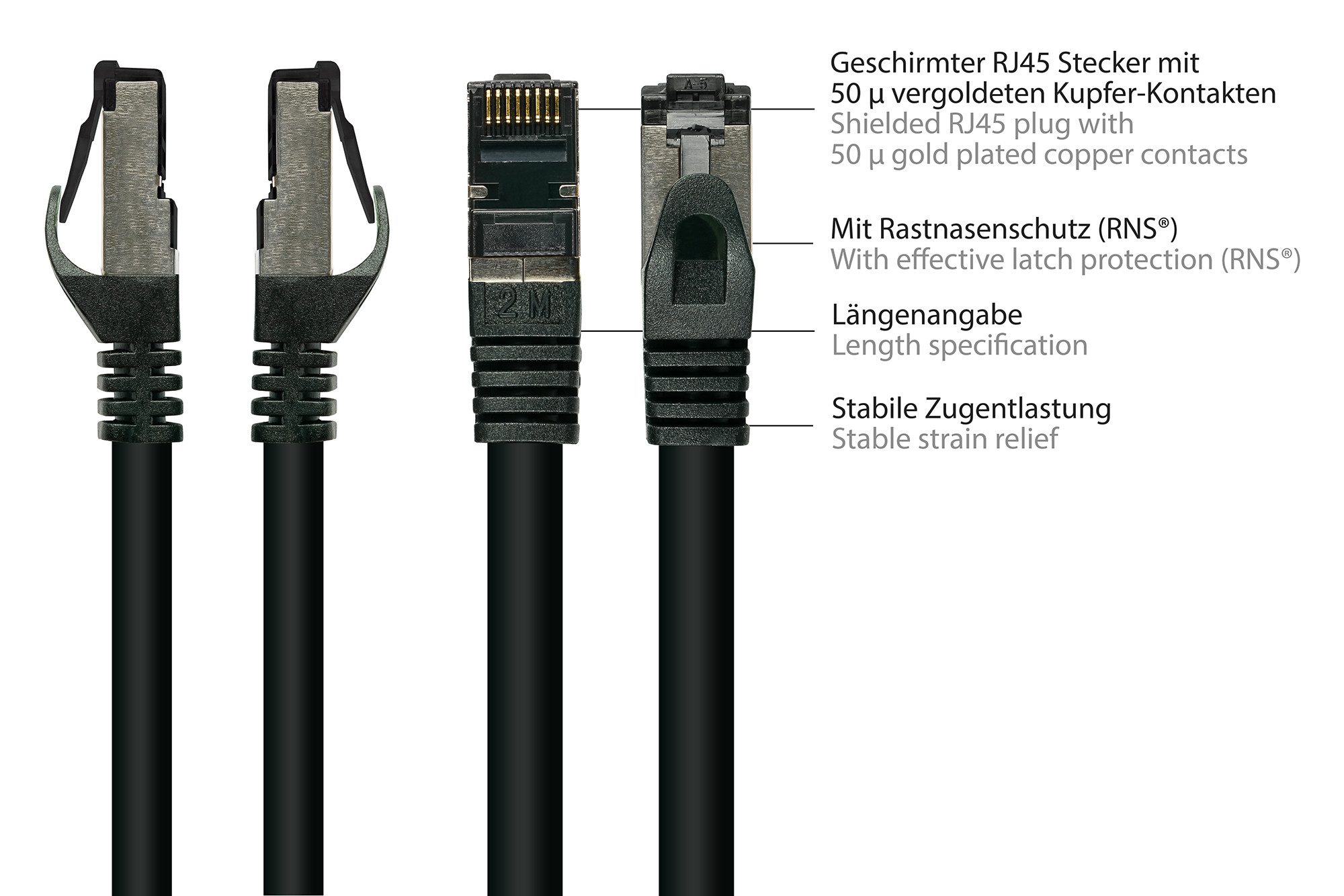 GOOD CONNECTIONS Patchkabel Ethernet Netzwerkkabel, RJ45 Stecker gerade, RJ45 Stecker gerade (300 cm)