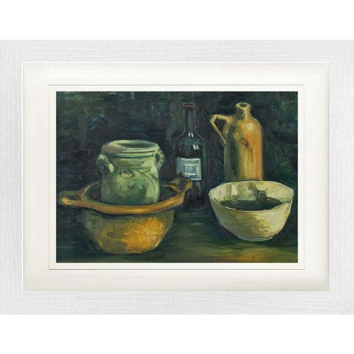 1art1 Bild mit Rahmen Vincent Van Gogh - Stillleben Mit Steingut Und Flaschen 1884