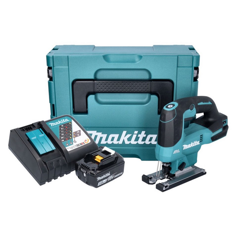Thumbnail - Makita Stichsäge DJV 184 RF1J Akku Pendelhub Stichsäge 18 V Brushless + 1x Akku 3,0 Ah