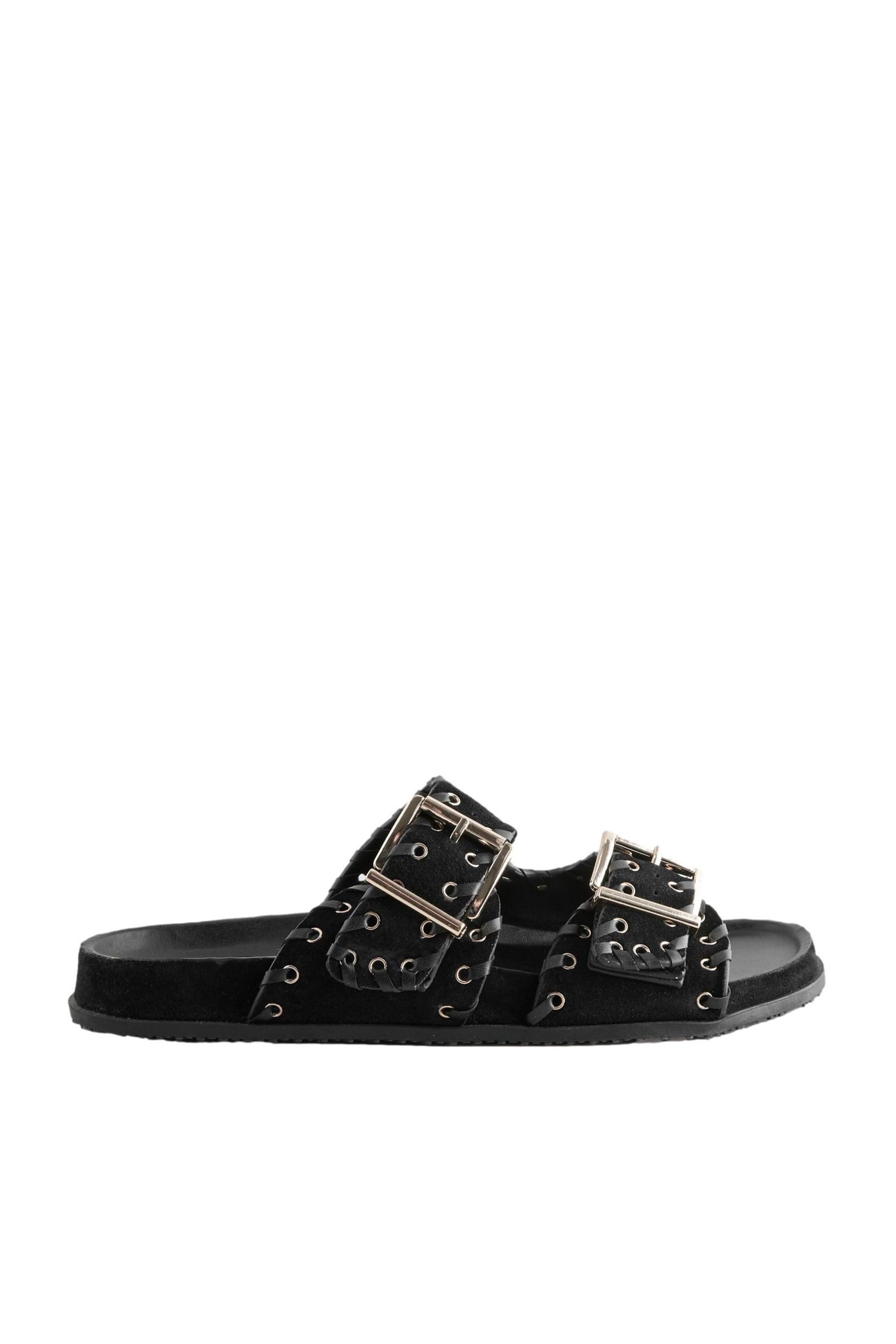 Next Fußbettsandalen mit Doppelriemen und Ösen Sandale (1-tlg)