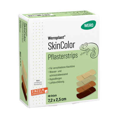 Weroplast® Wundpflaster SkinColor Pflasterstrips Mix, 48 Stk/Pkg (48 St)