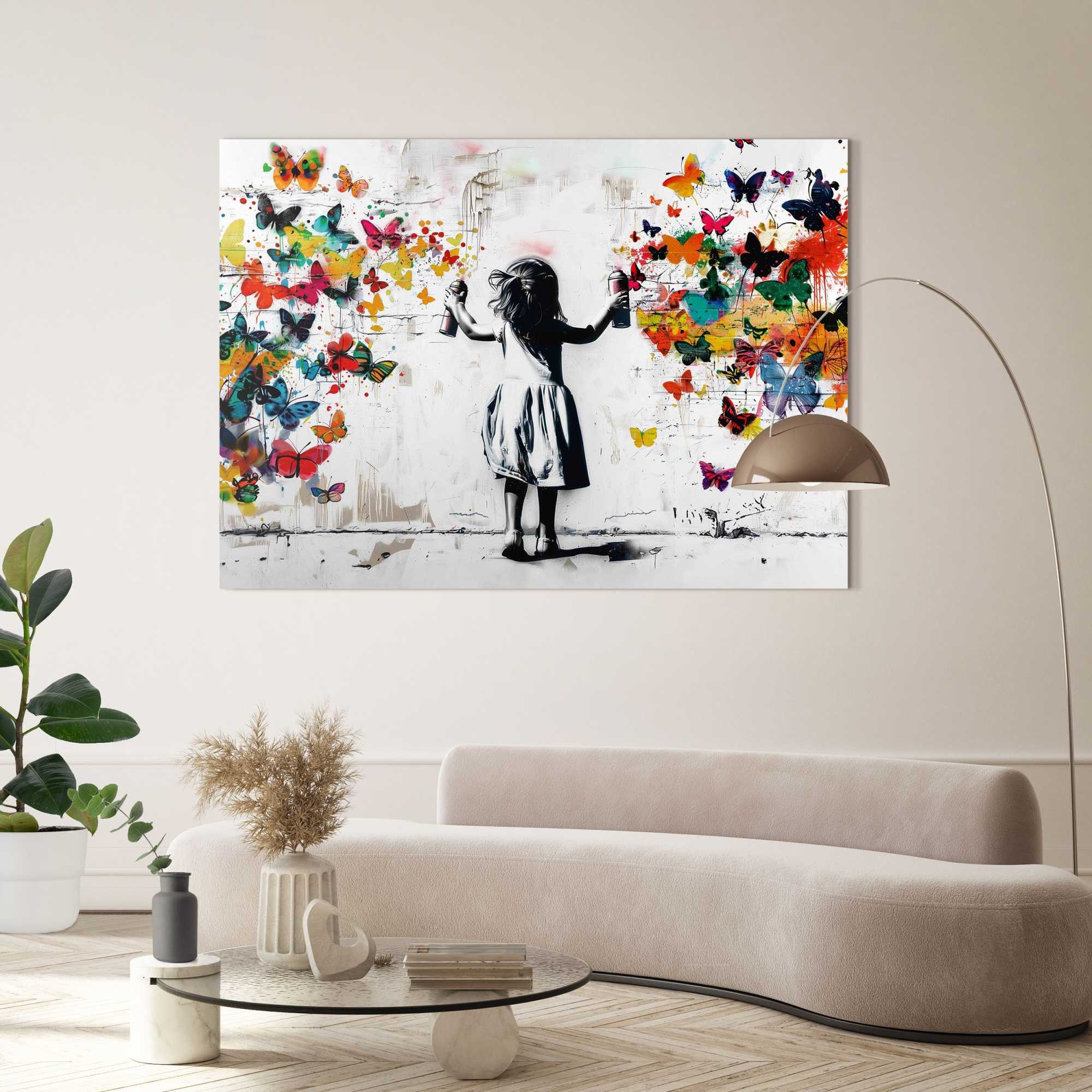 Reinders! Deco-Panel Graffiti-Blumen, Teenager Zimmer - Mehrfarbig - MDF - Street Art - 140x100 cm