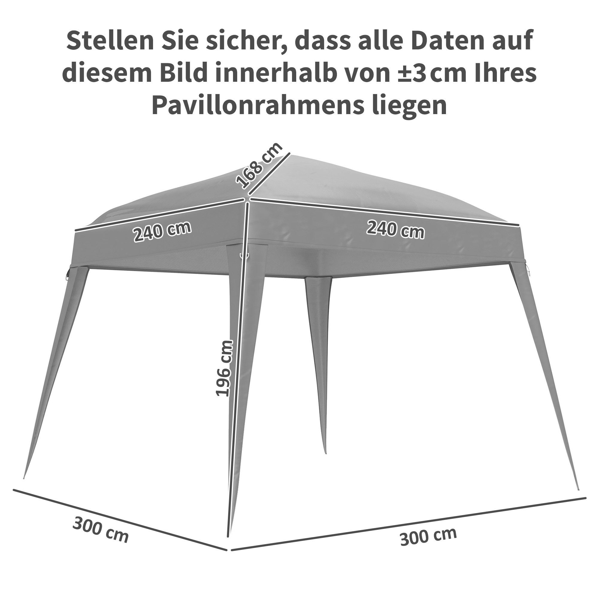 Outsunny Pavillon-Ersatzdach wasserabweisend, stabil, winterfest, sturmfest günstig online kaufen