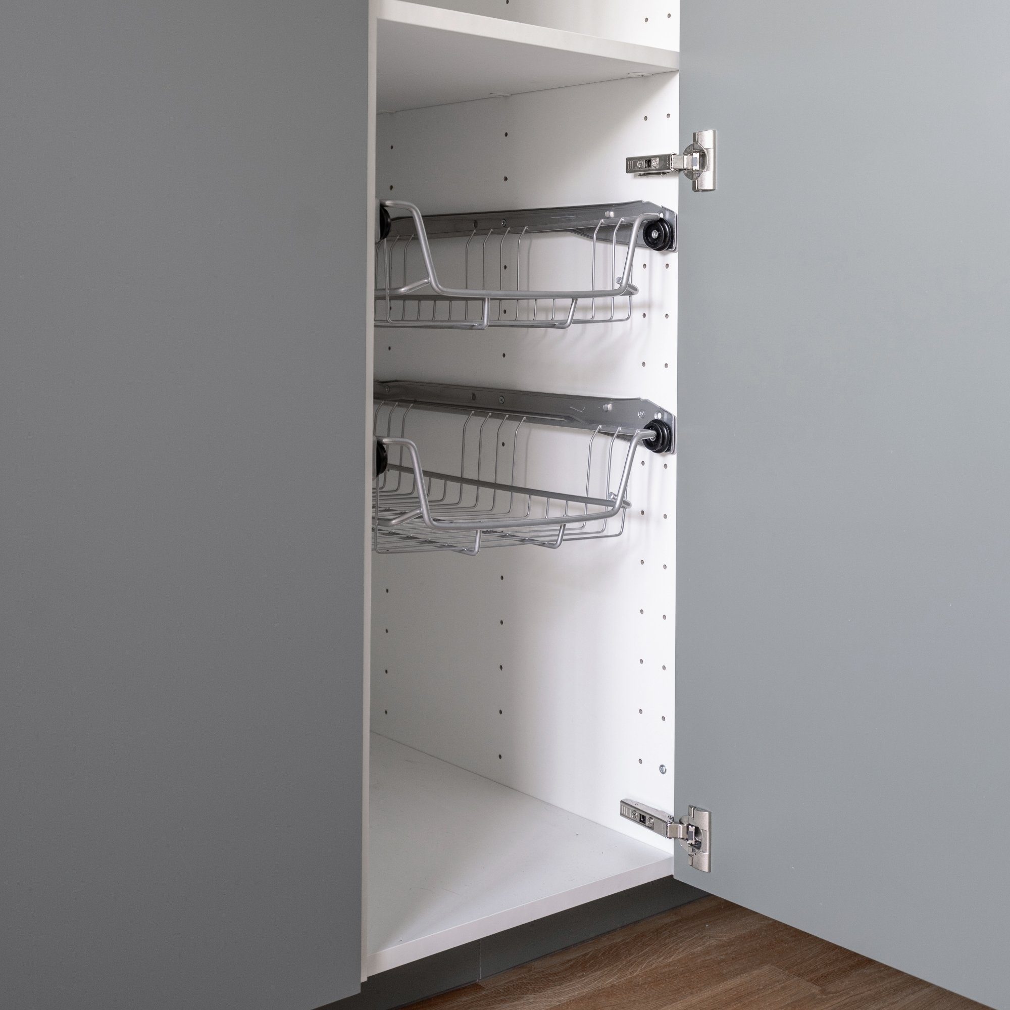 Arebos Innenschublade Teleskopschublade, Küchenschublade (Teleskopeschublade 60 cm), Maße inkl. Schienen: ca. 57 x 44 x 14 cm